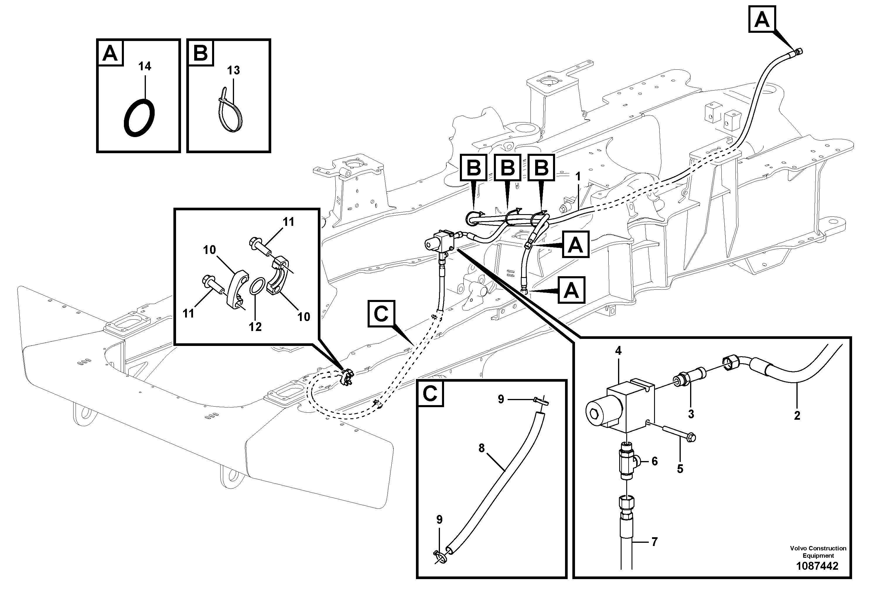 Timing gear casing VOE15801280 VOLVO