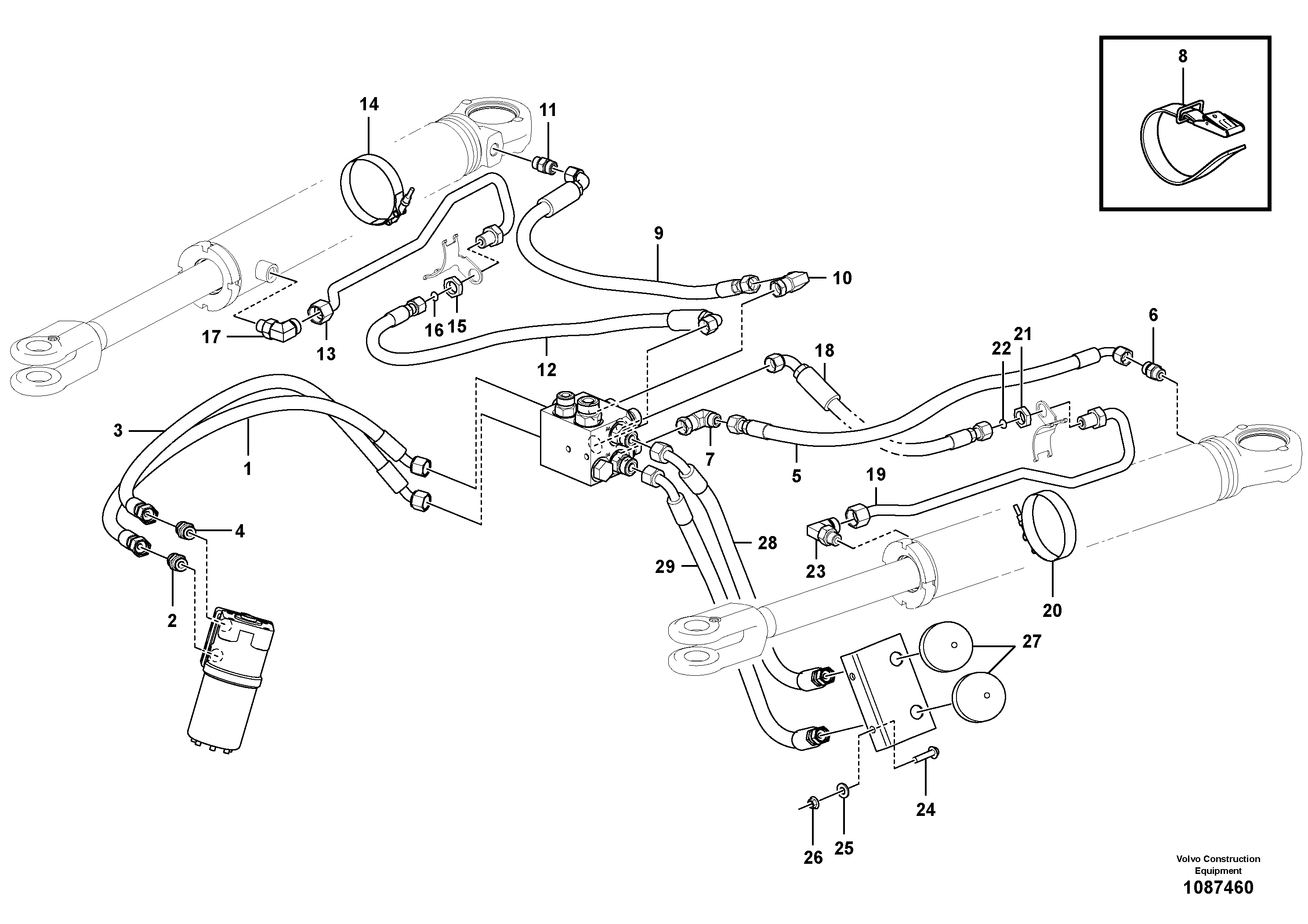 Timing gear casing VOE15801457 VOLVO