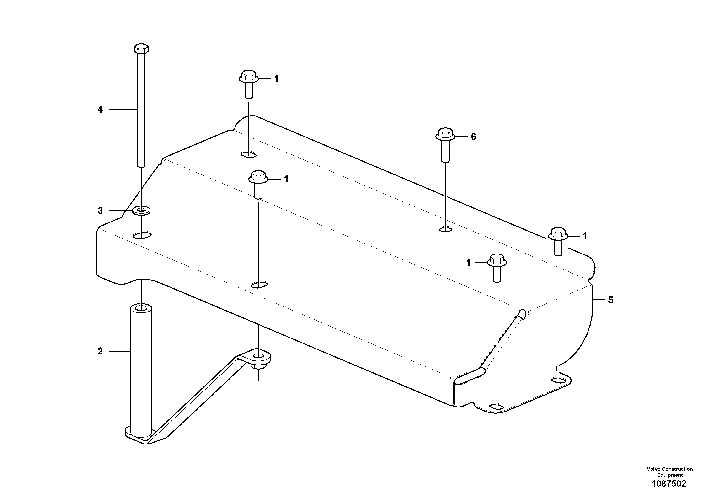 Mounting rail VOE21066967 VOLVO