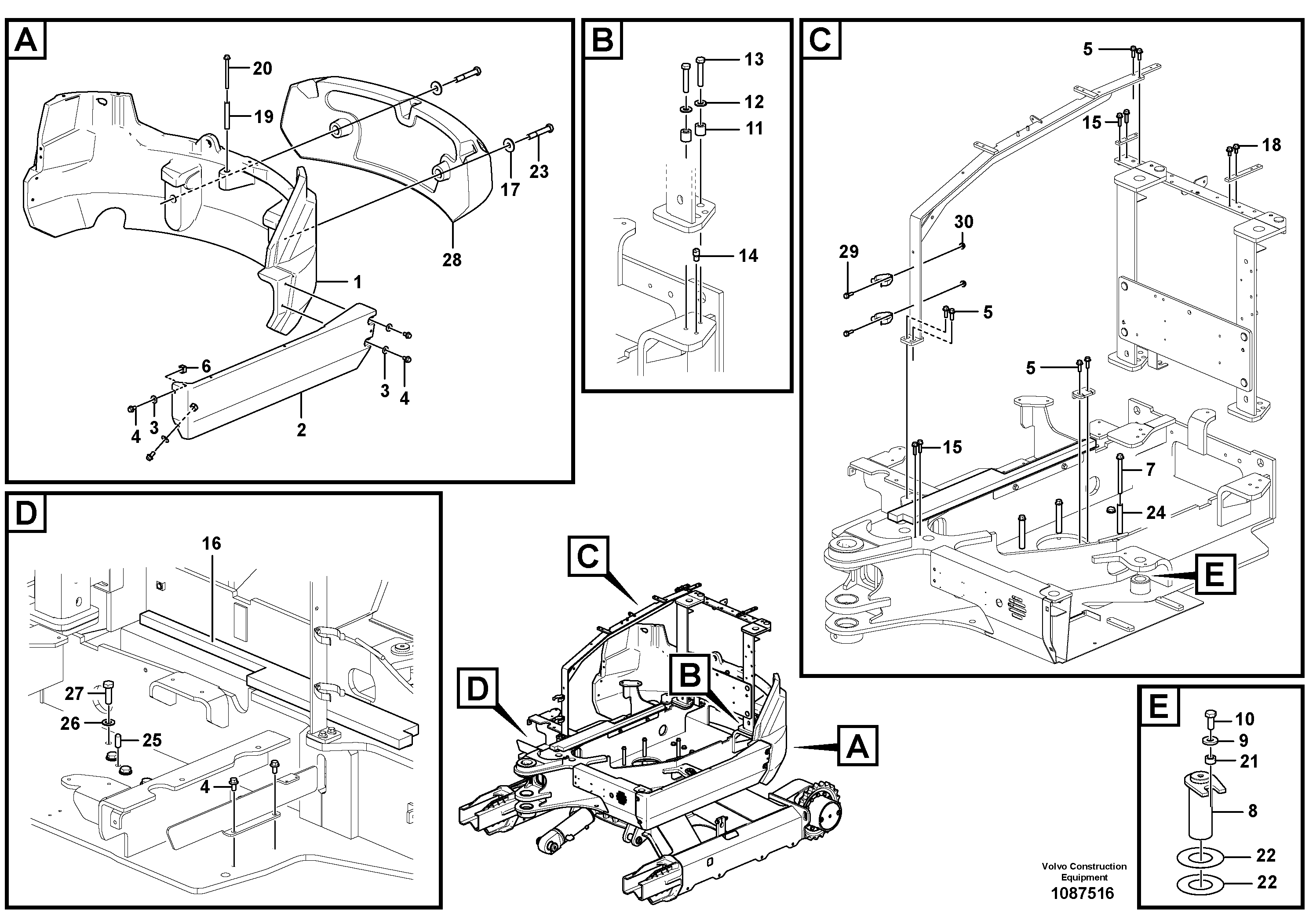 Mounting rail VOE15697191 VOLVO