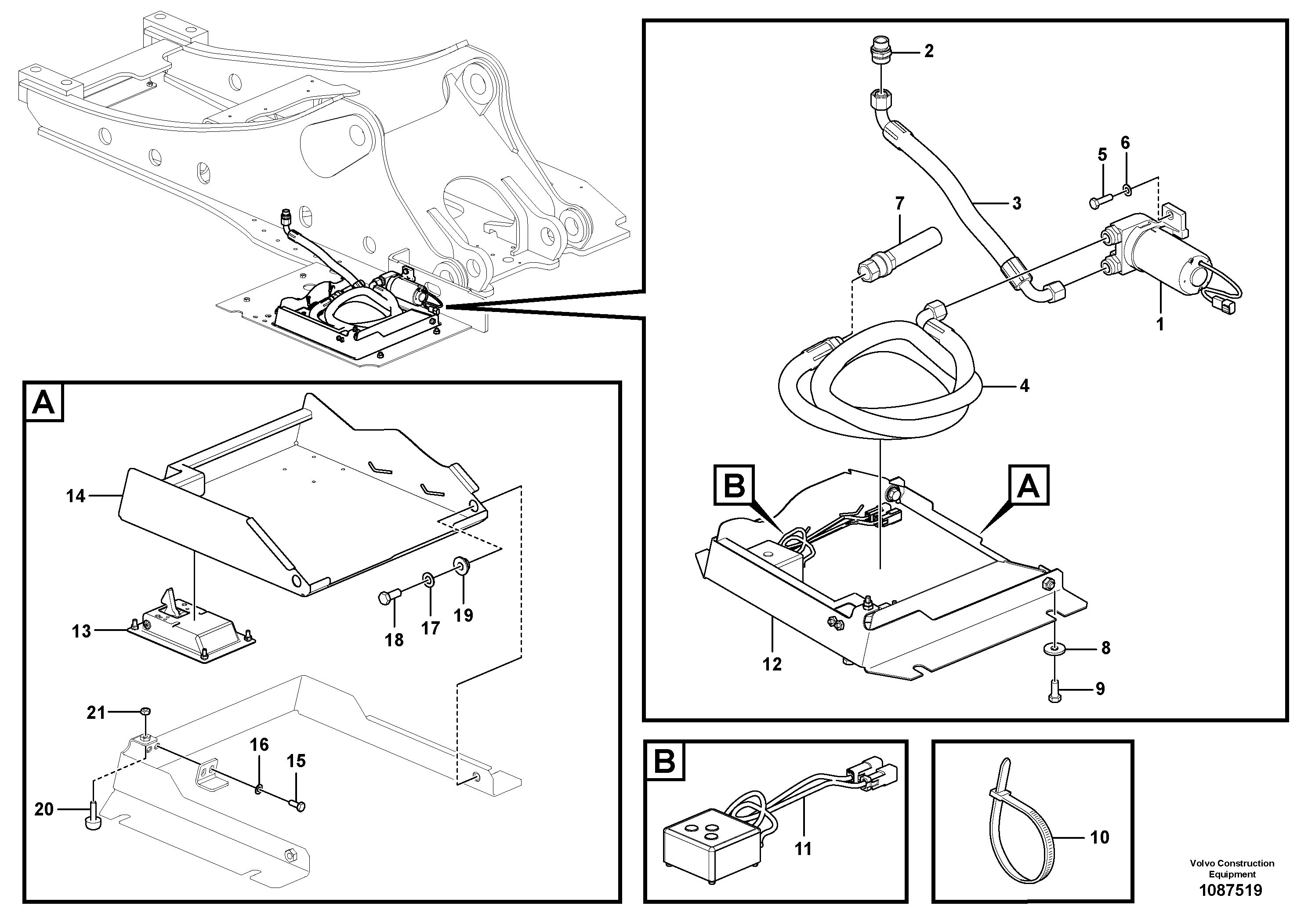 Side plate, left VOE14690700 VOLVO
