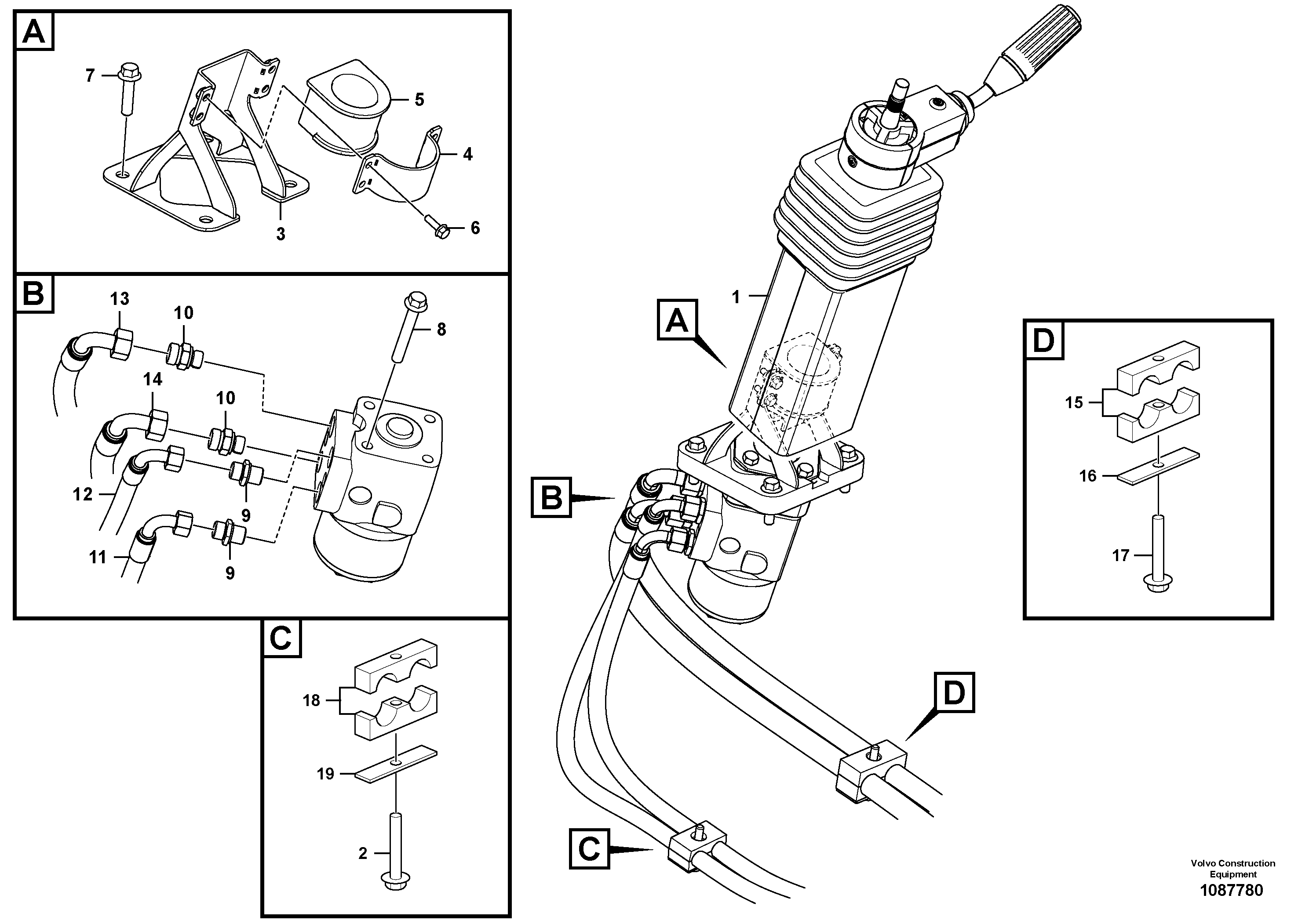 Cable harness,upper.s VOE16285453 VOLVO