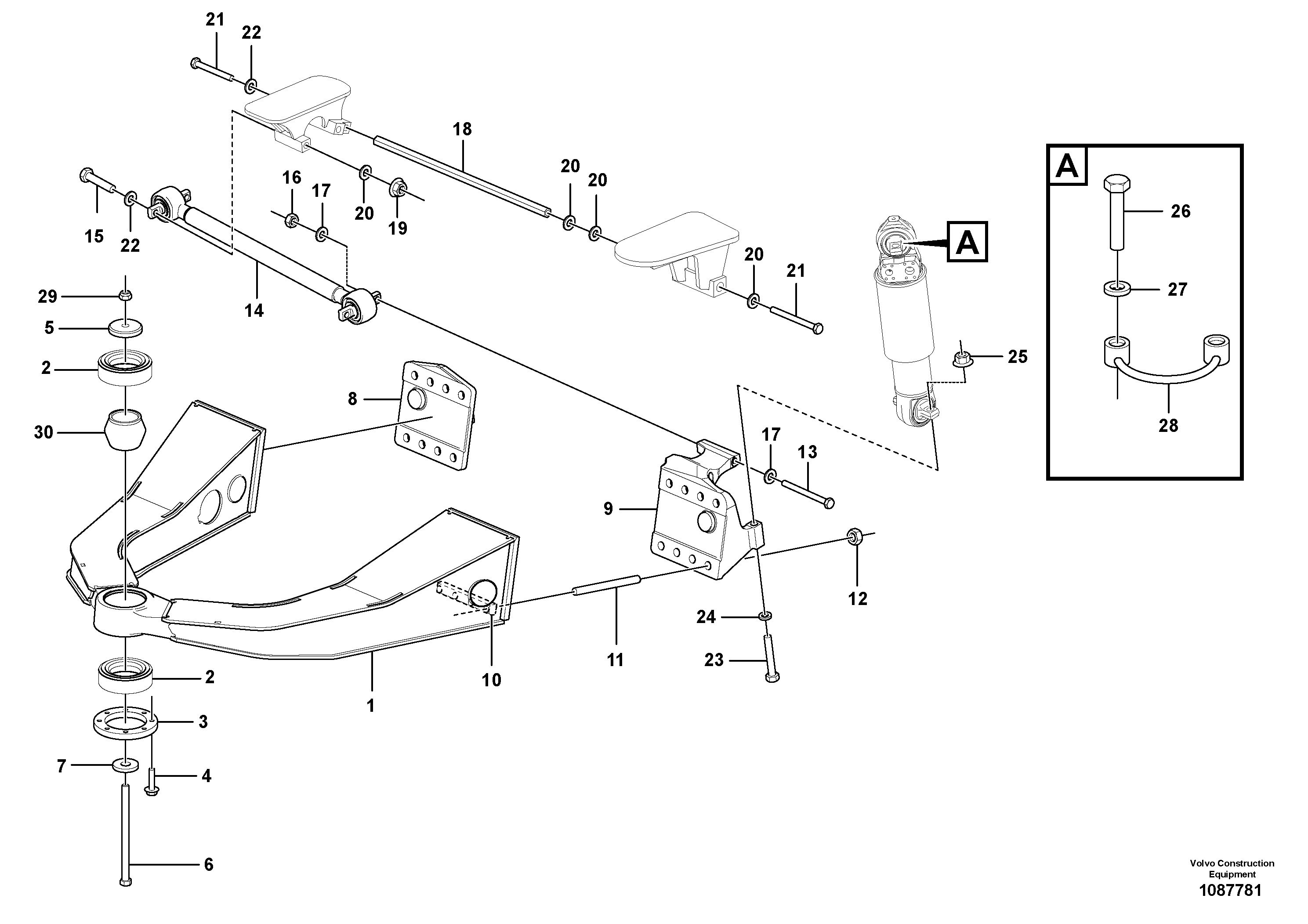 Seat frame VOE16868681 VOLVO