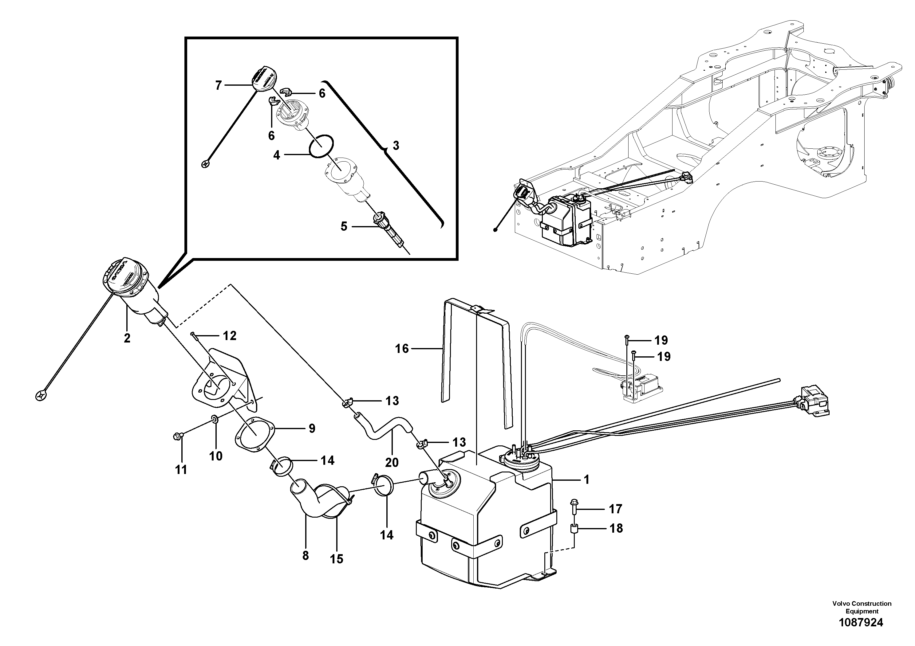 Seat frame VOE16852701 VOLVO