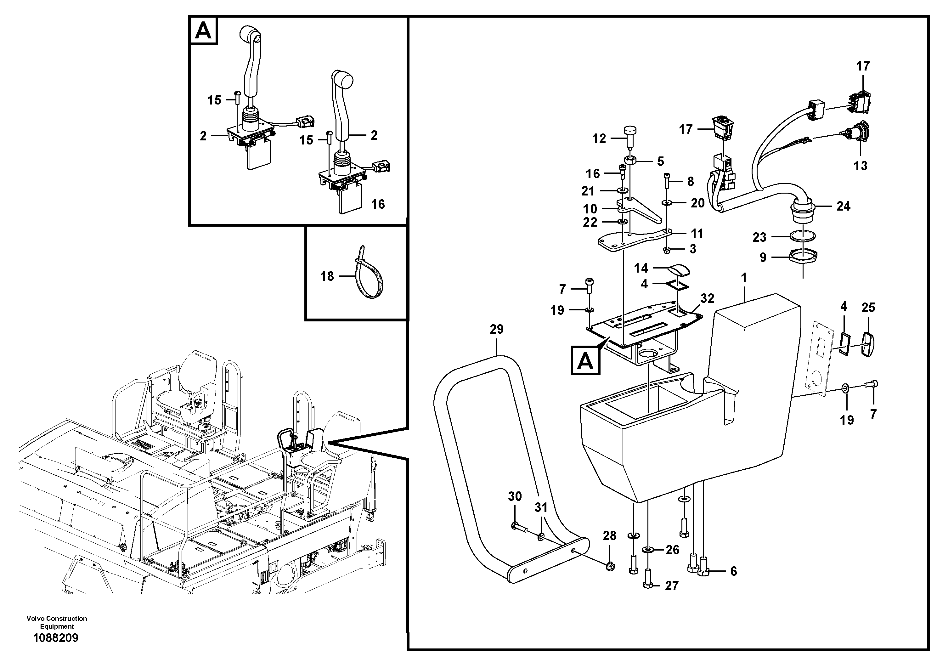 Brake pedal VOE12844301 VOLVO