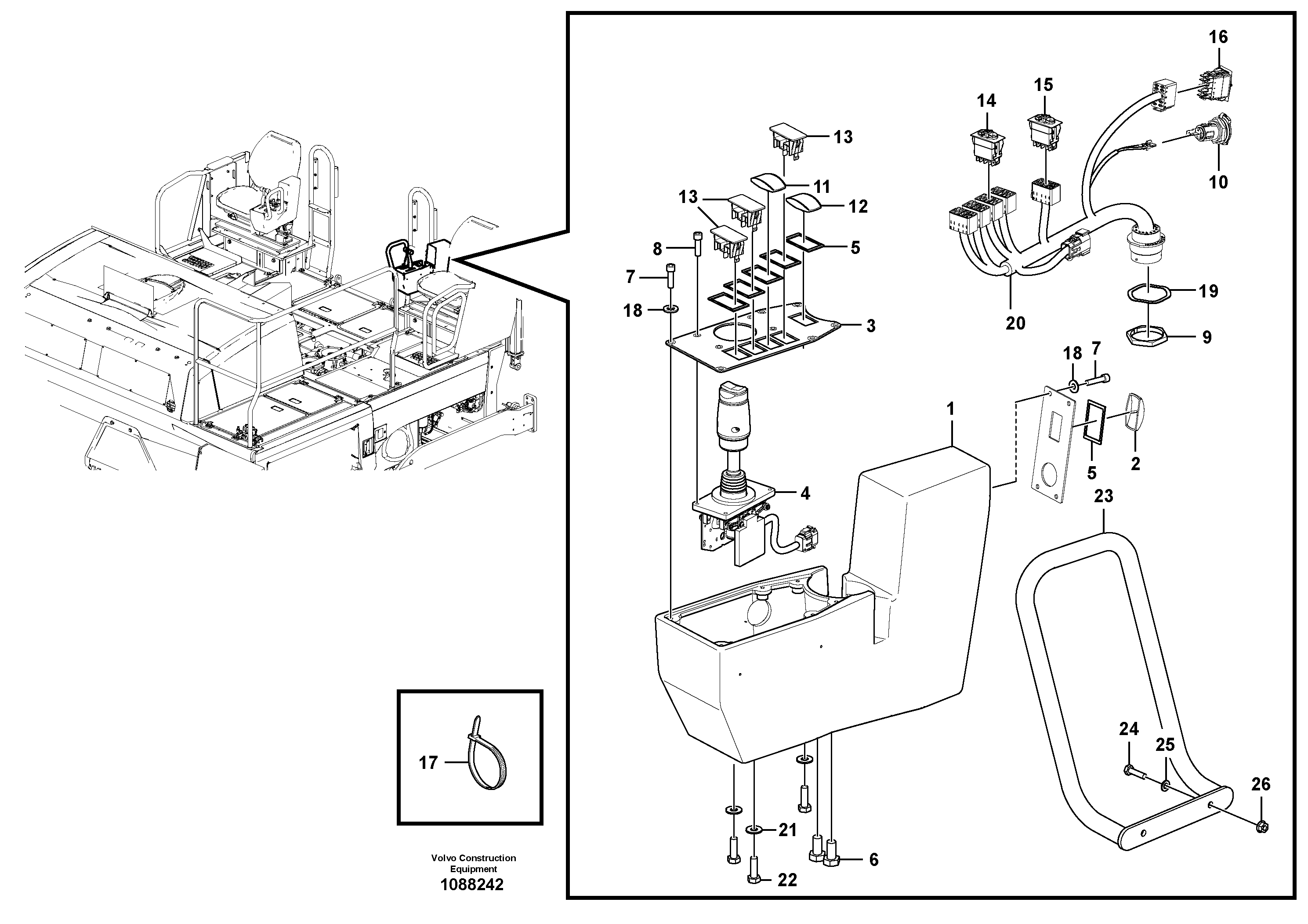 Brake pedal VOE12819242 VOLVO