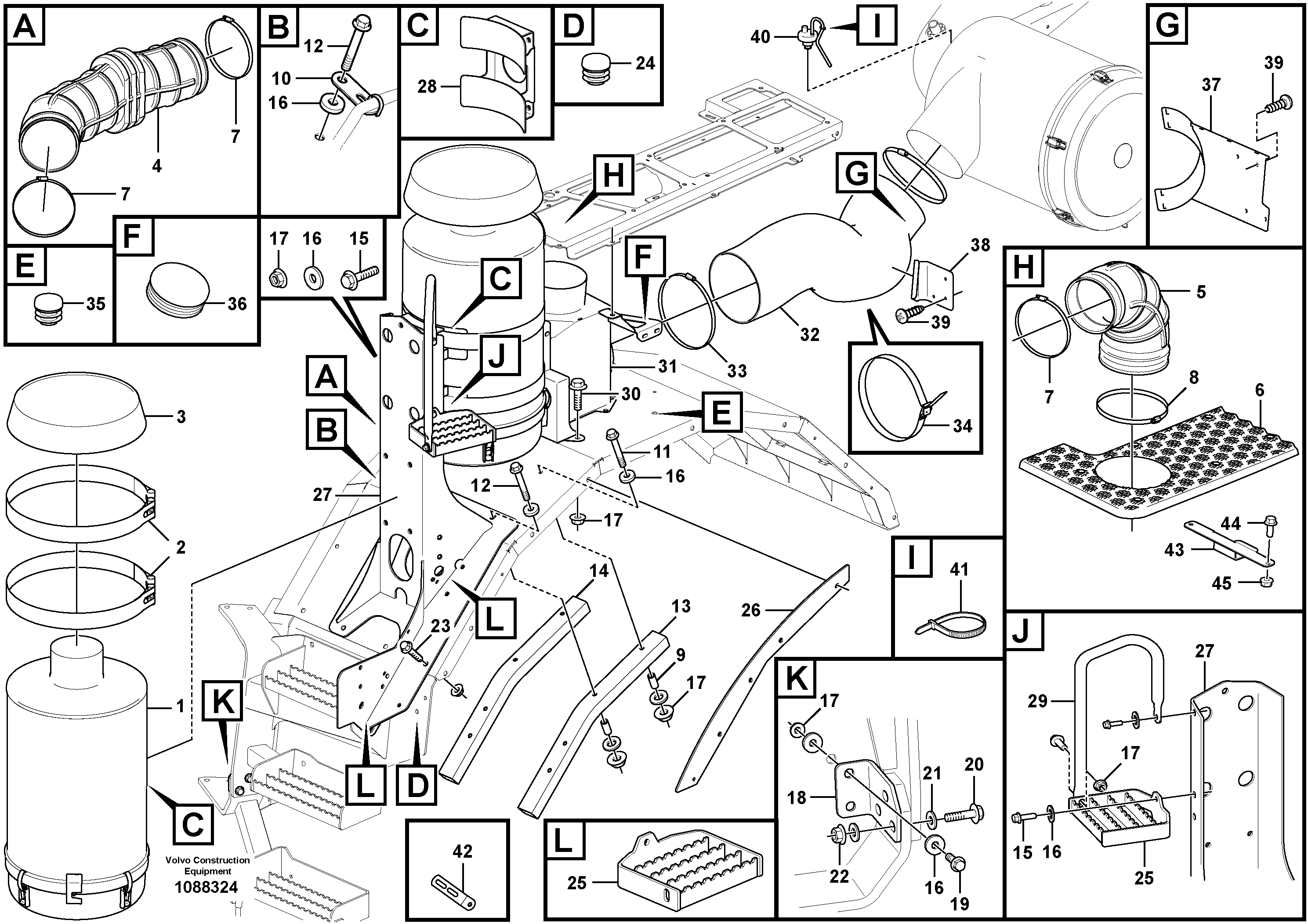 Seat frame VOE16898315 VOLVO