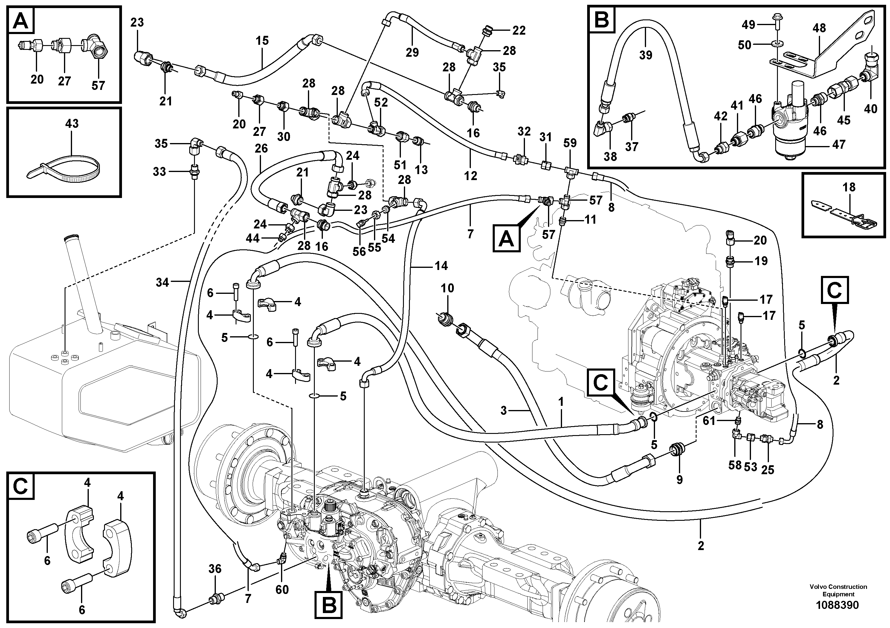 Timing gear casing VOE15233924 VOLVO