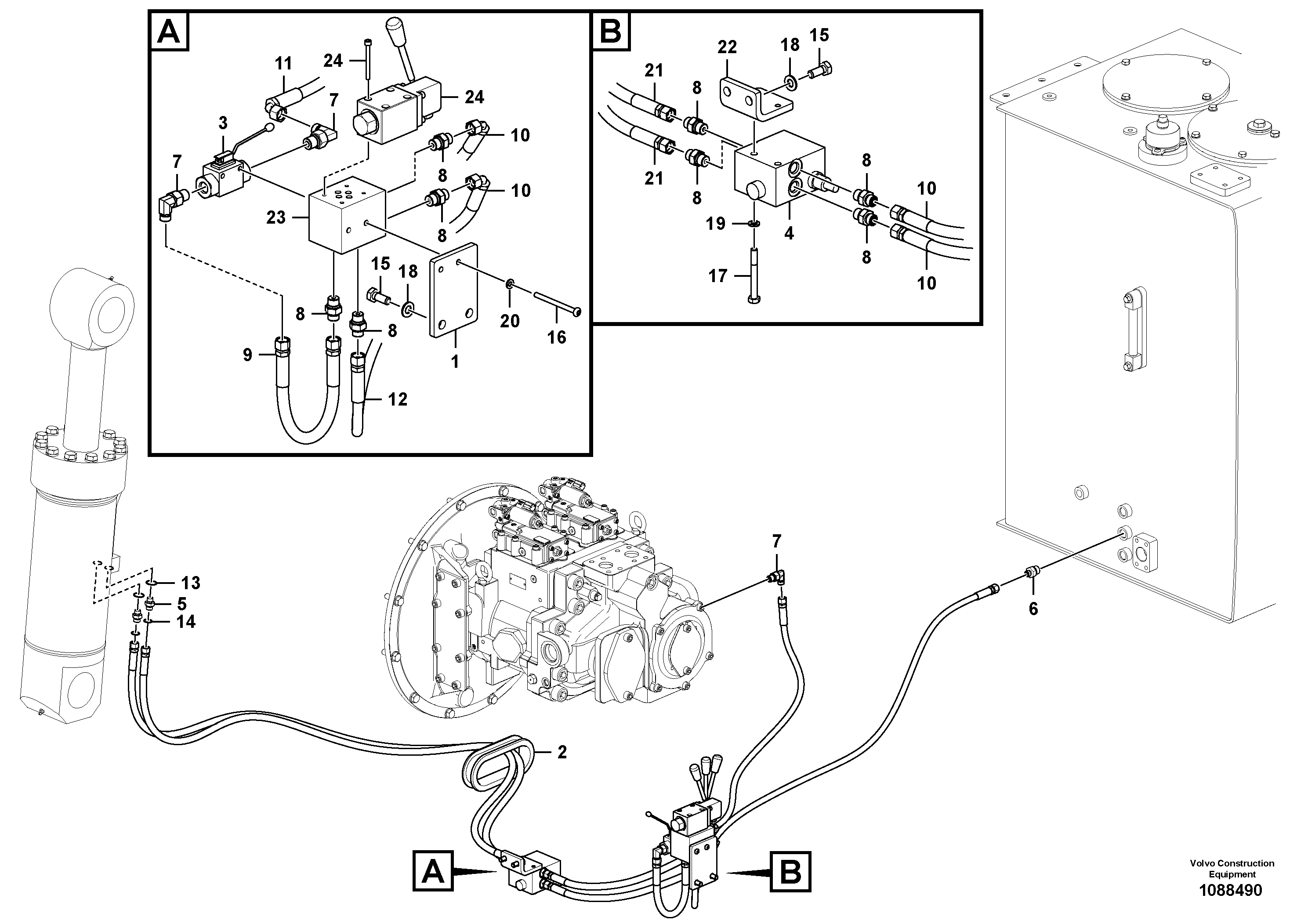 Seat frame VOE14707393 VOLVO