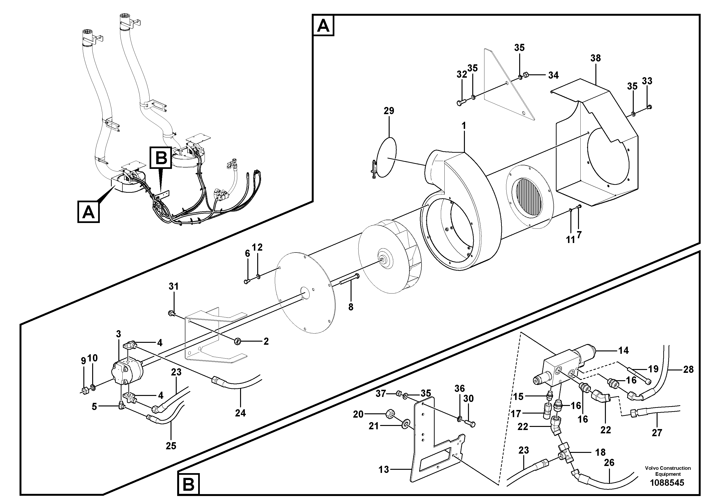 Timing gear casing VOE12813616 VOLVO