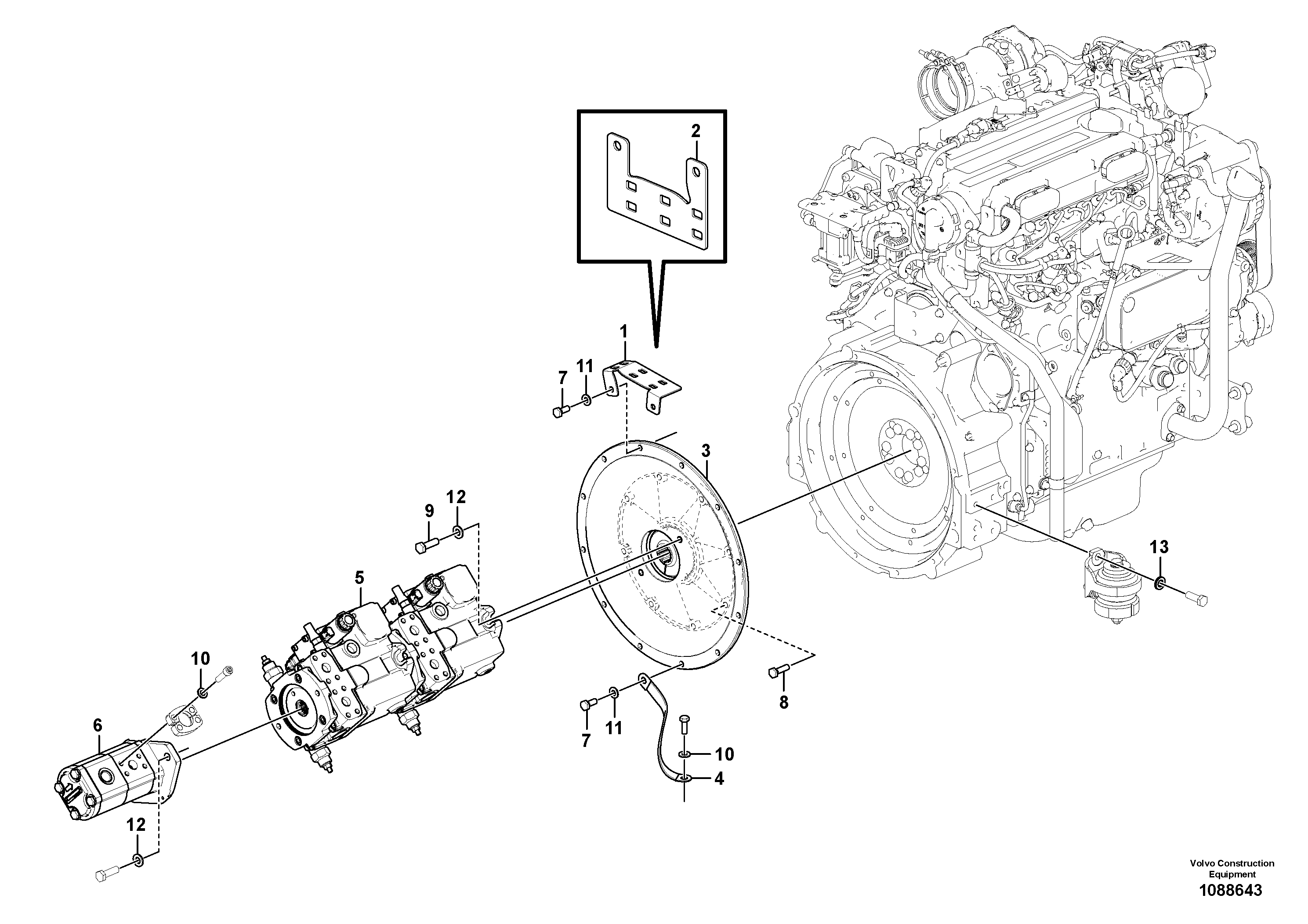 Guide bracket VOE12767404 VOLVO