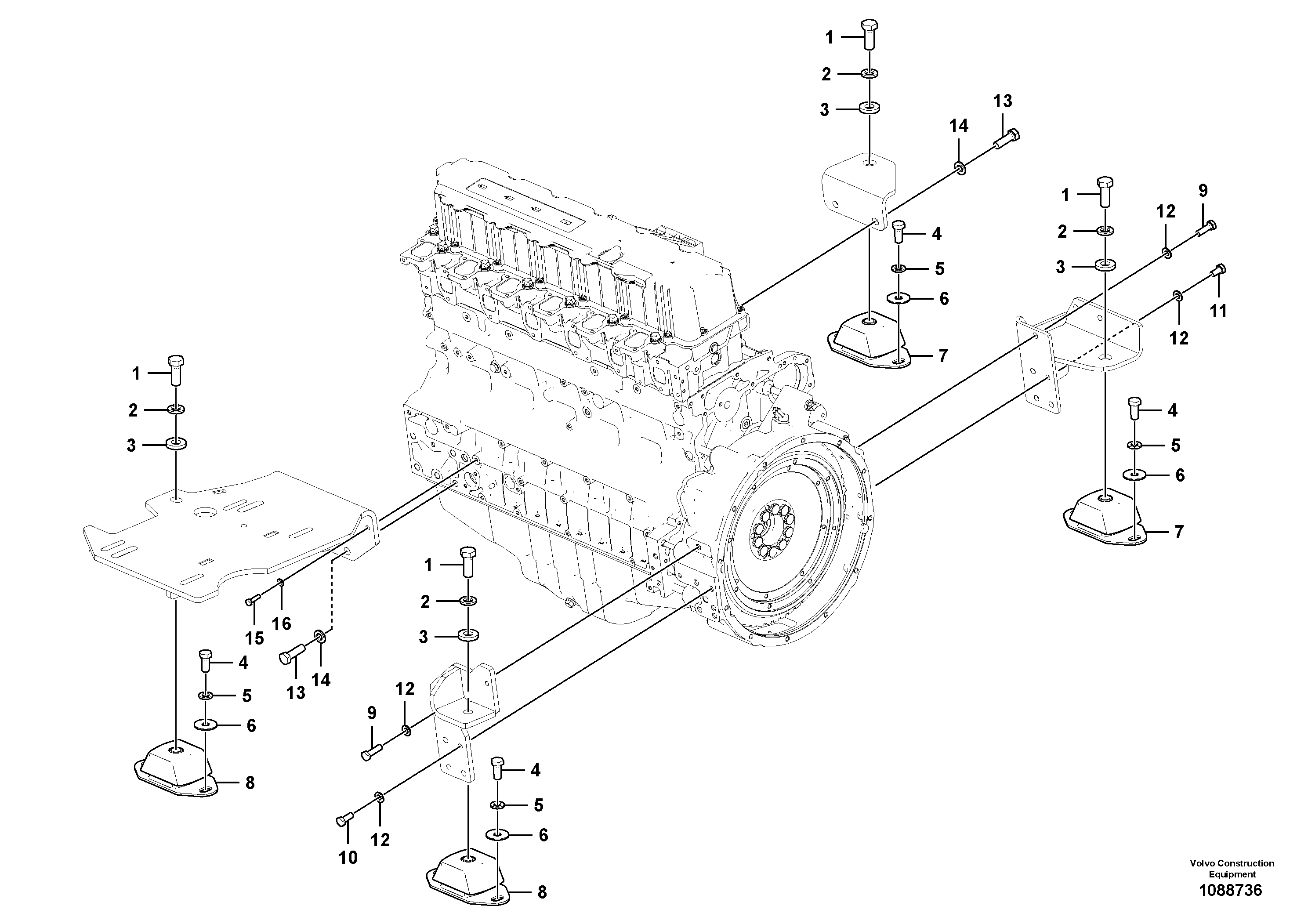 Mounting rail VOE60110146 VOLVO