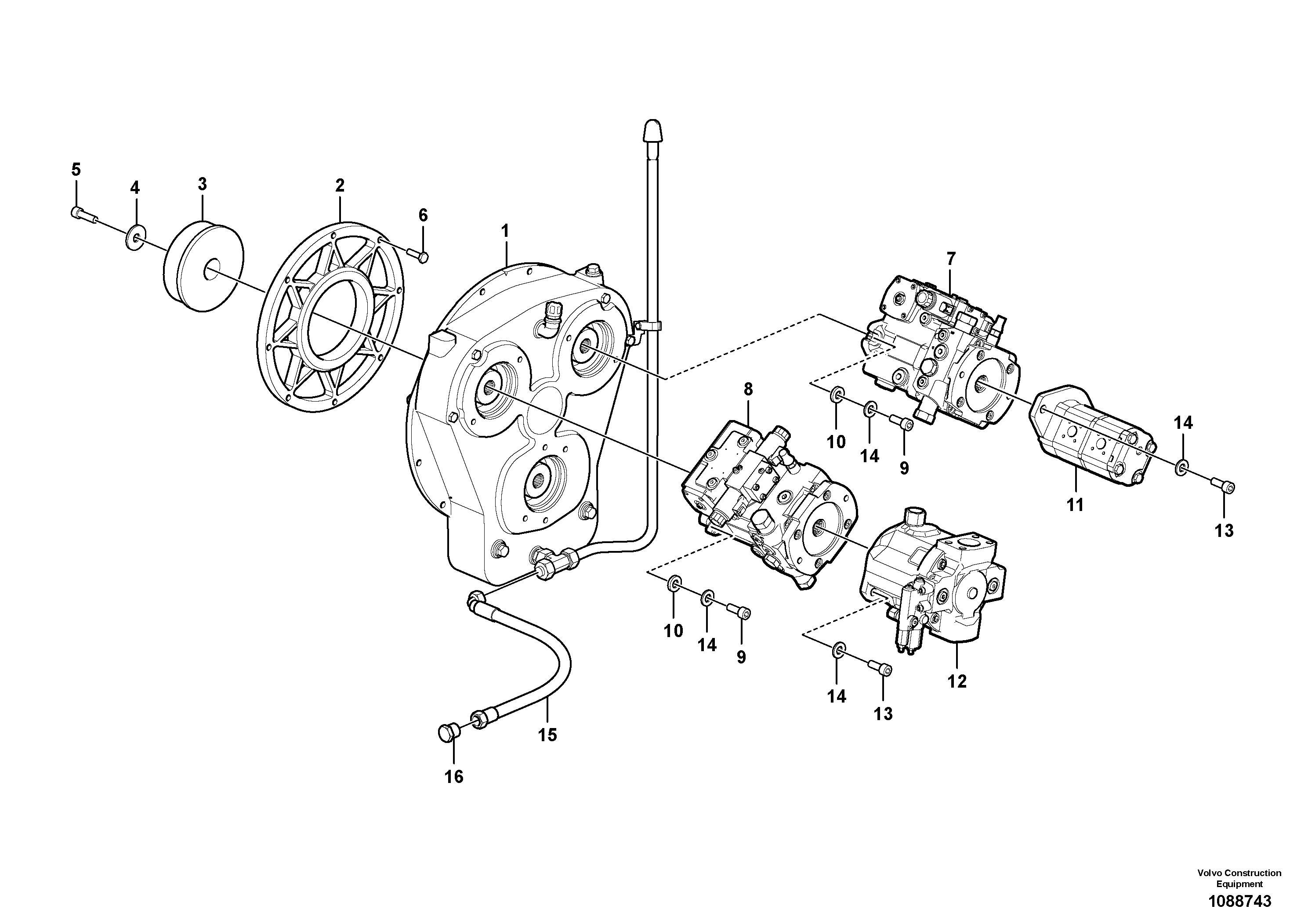 Timing gear casing VOE12817998 VOLVO