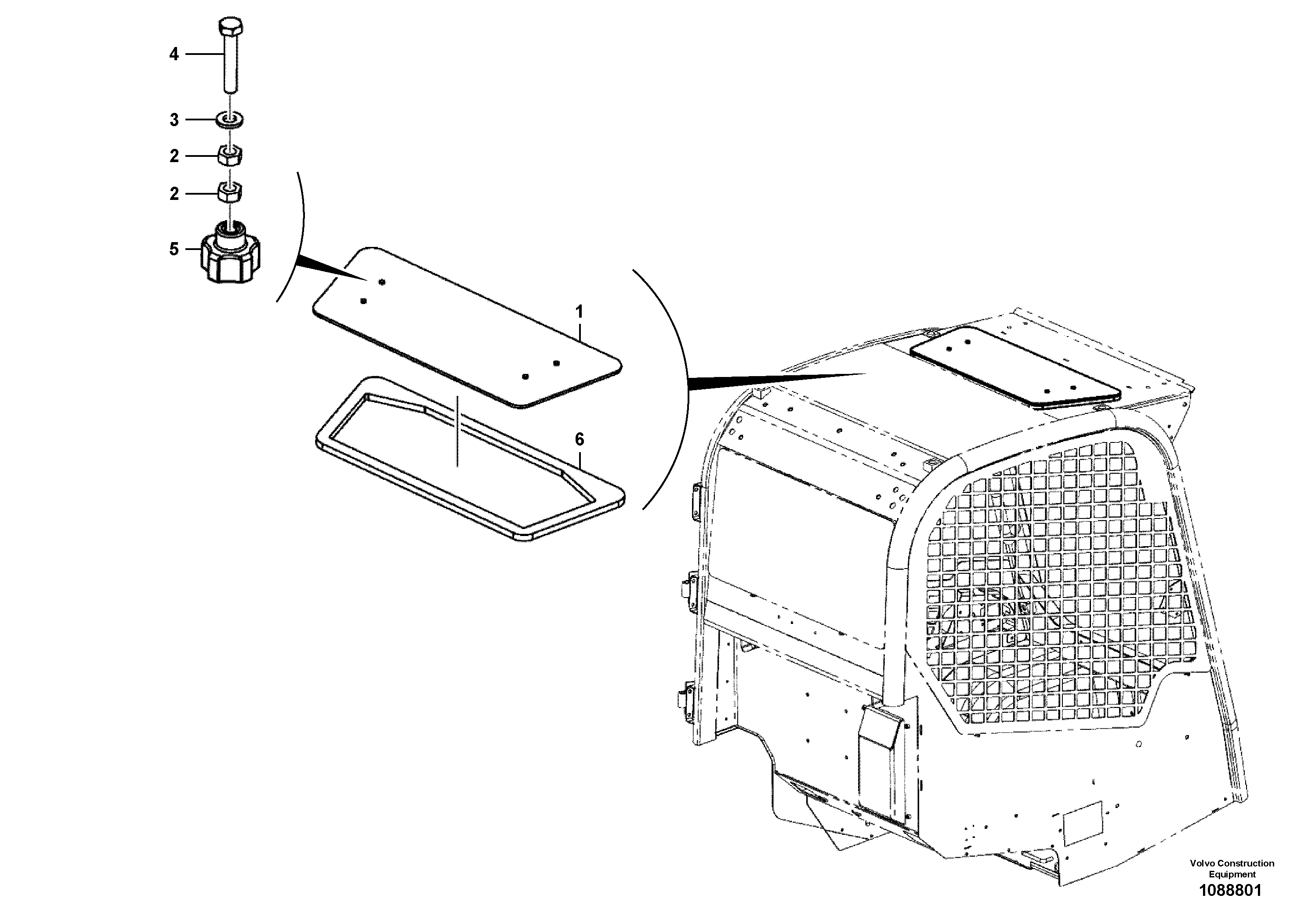 Cabin roof VOE17485956 VOLVO