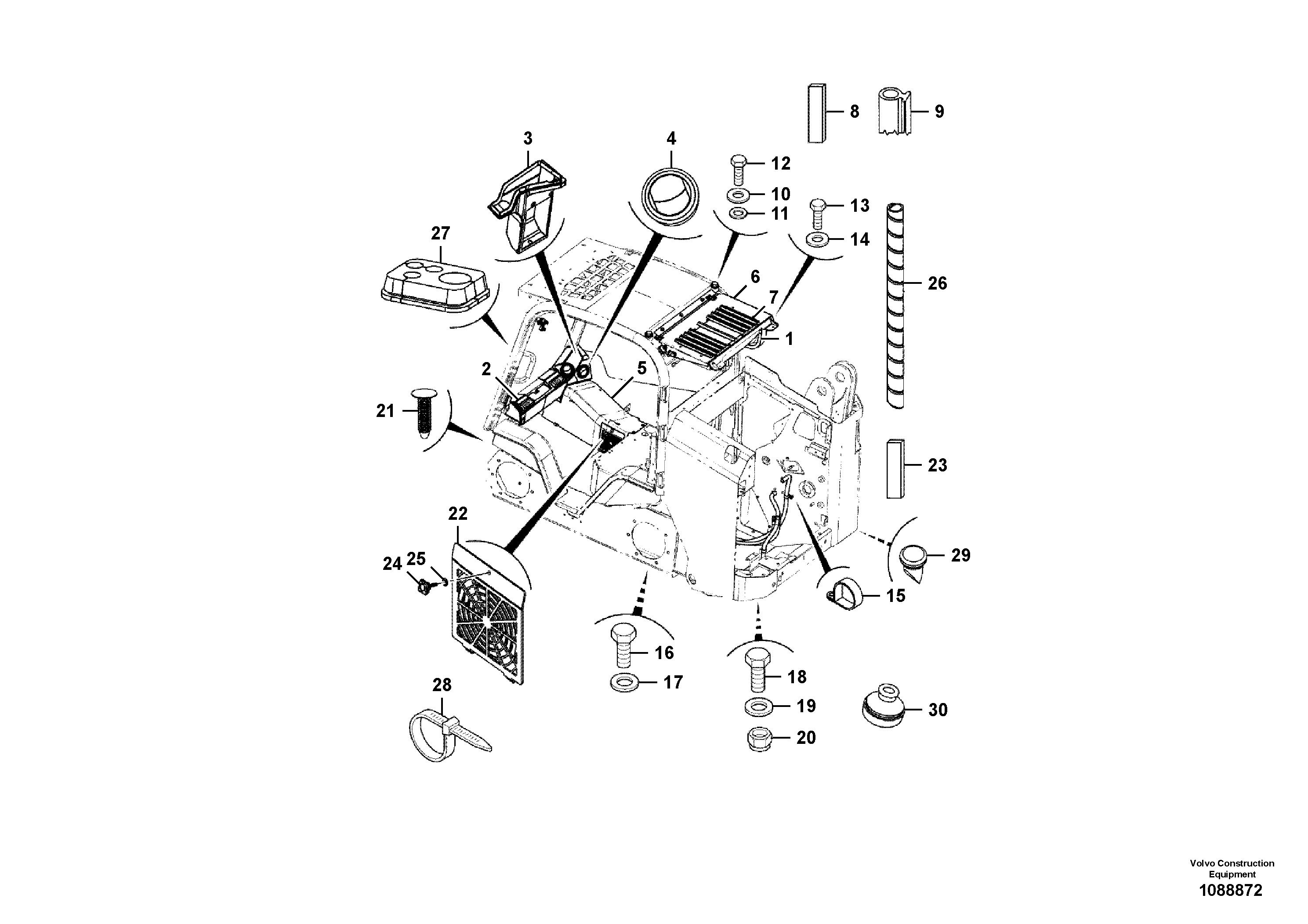 Sealing moulding VOE17485019 VOLVO