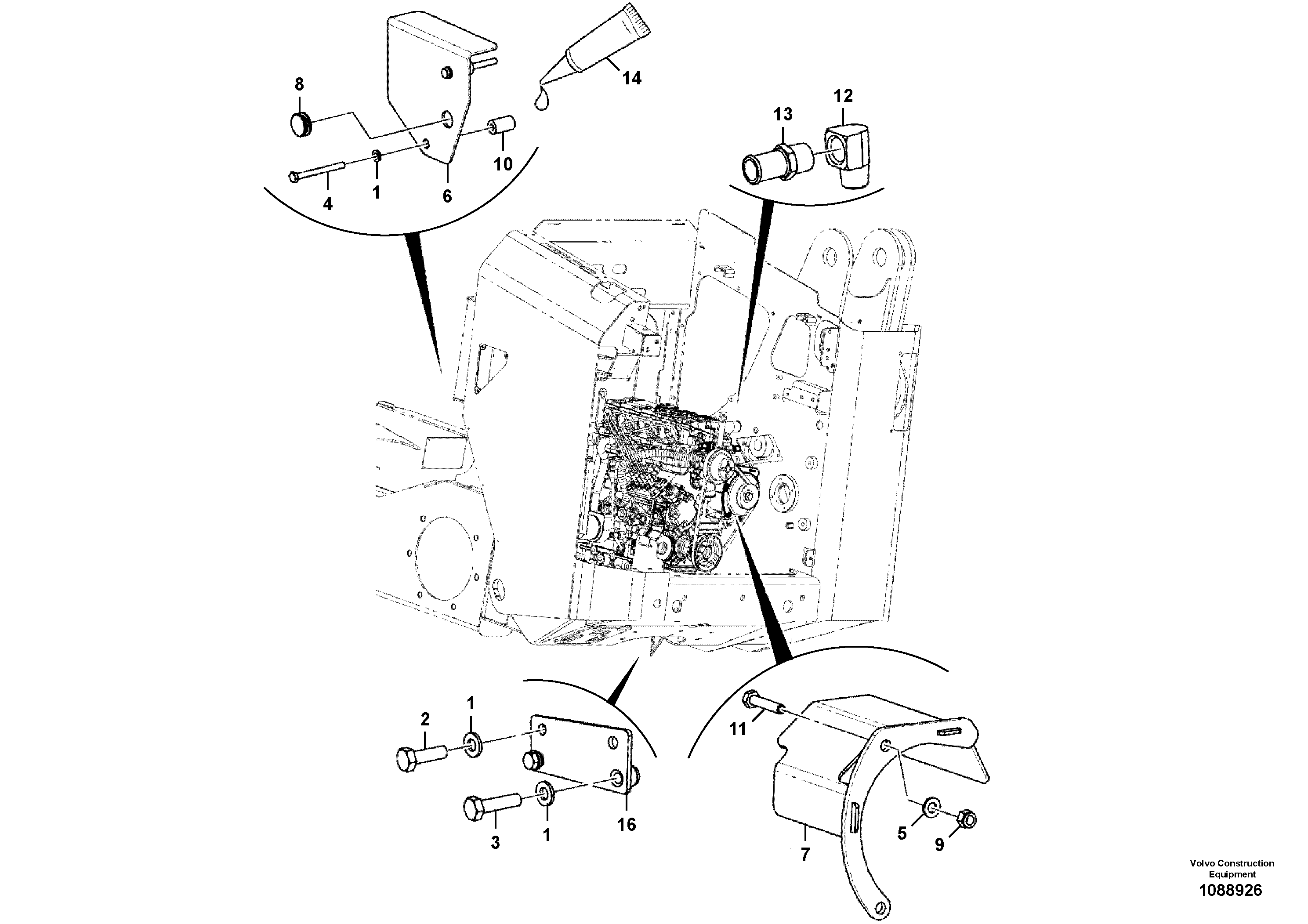 Pump Bracket VOE17485072 VOLVO