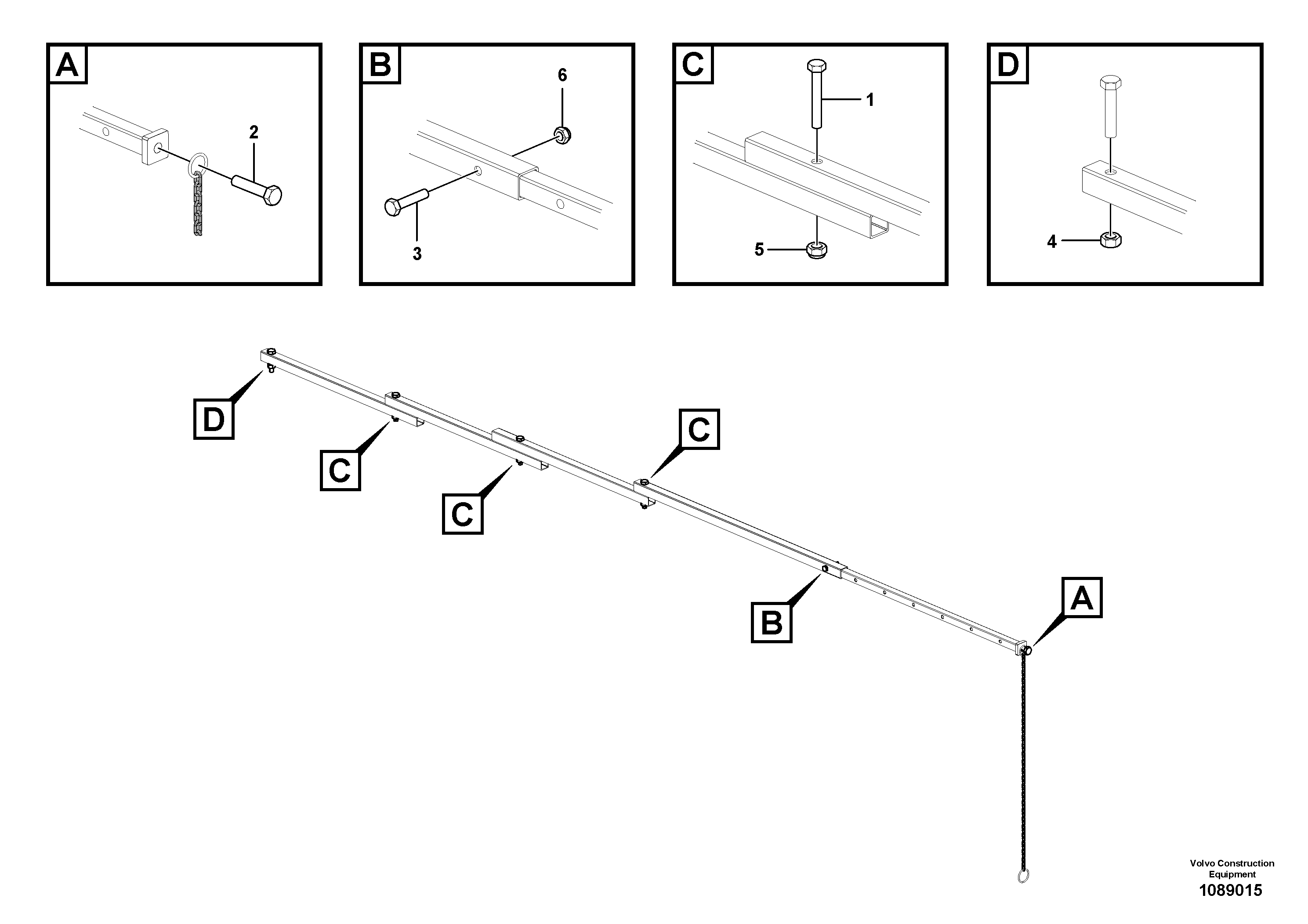 Mounting rail RM96706965 VOLVO