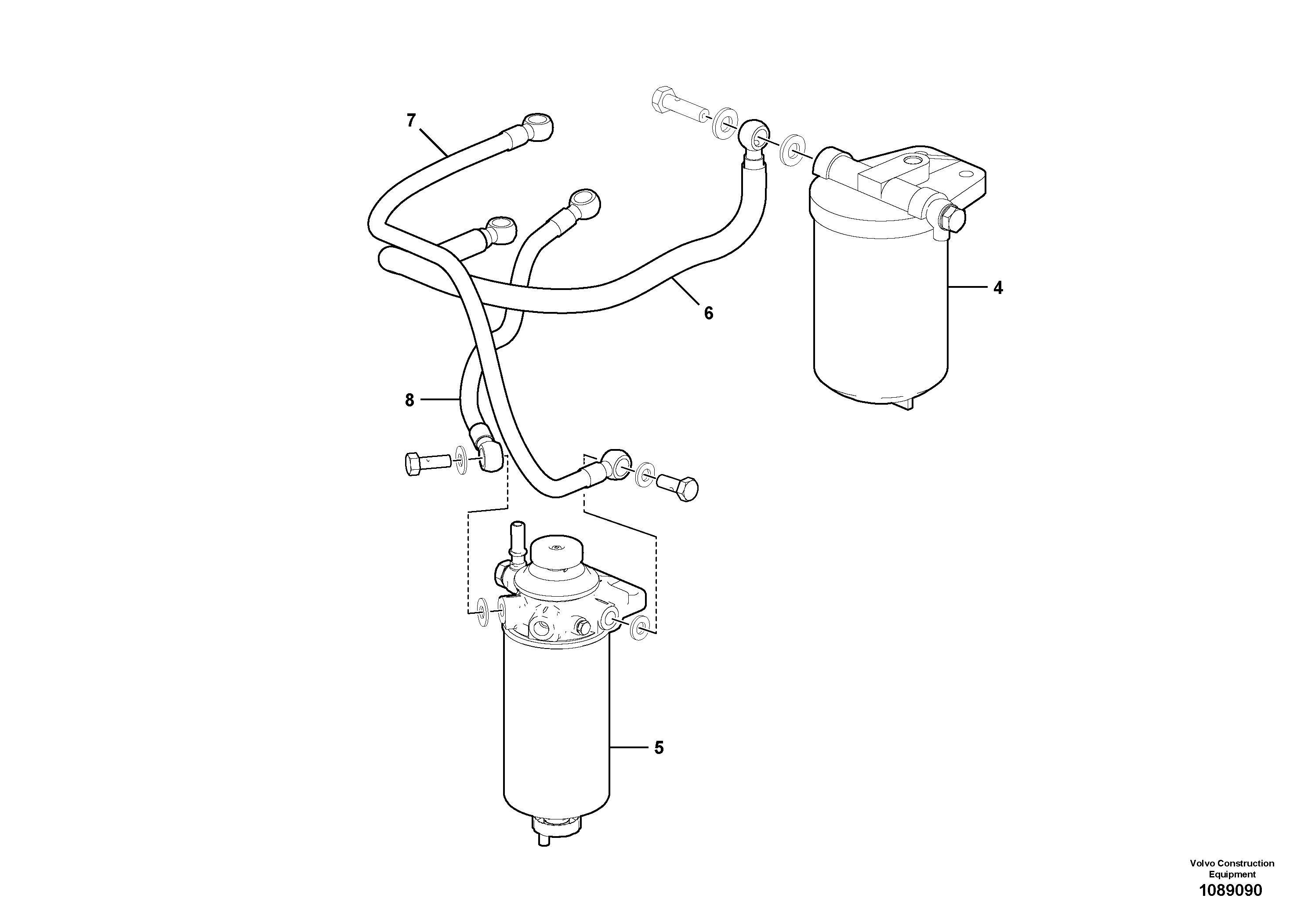 Fuel line VOE12831316 VOLVO