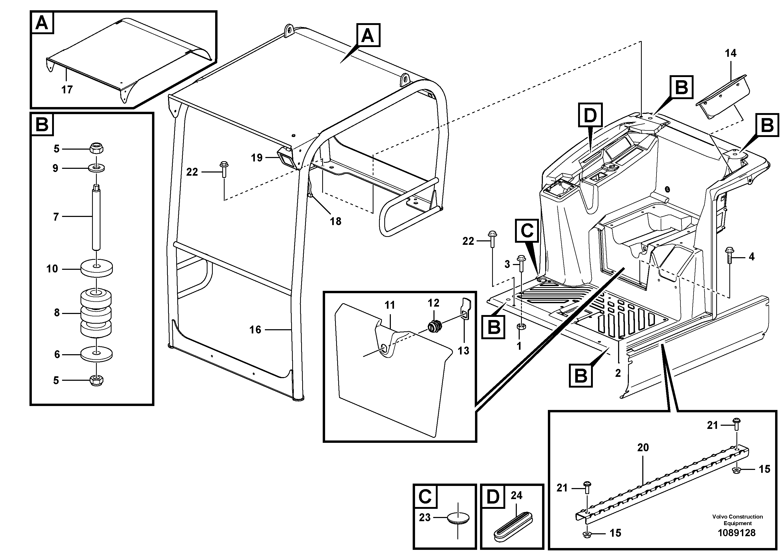 Pedal bracket R.h. VOE15707581 VOLVO