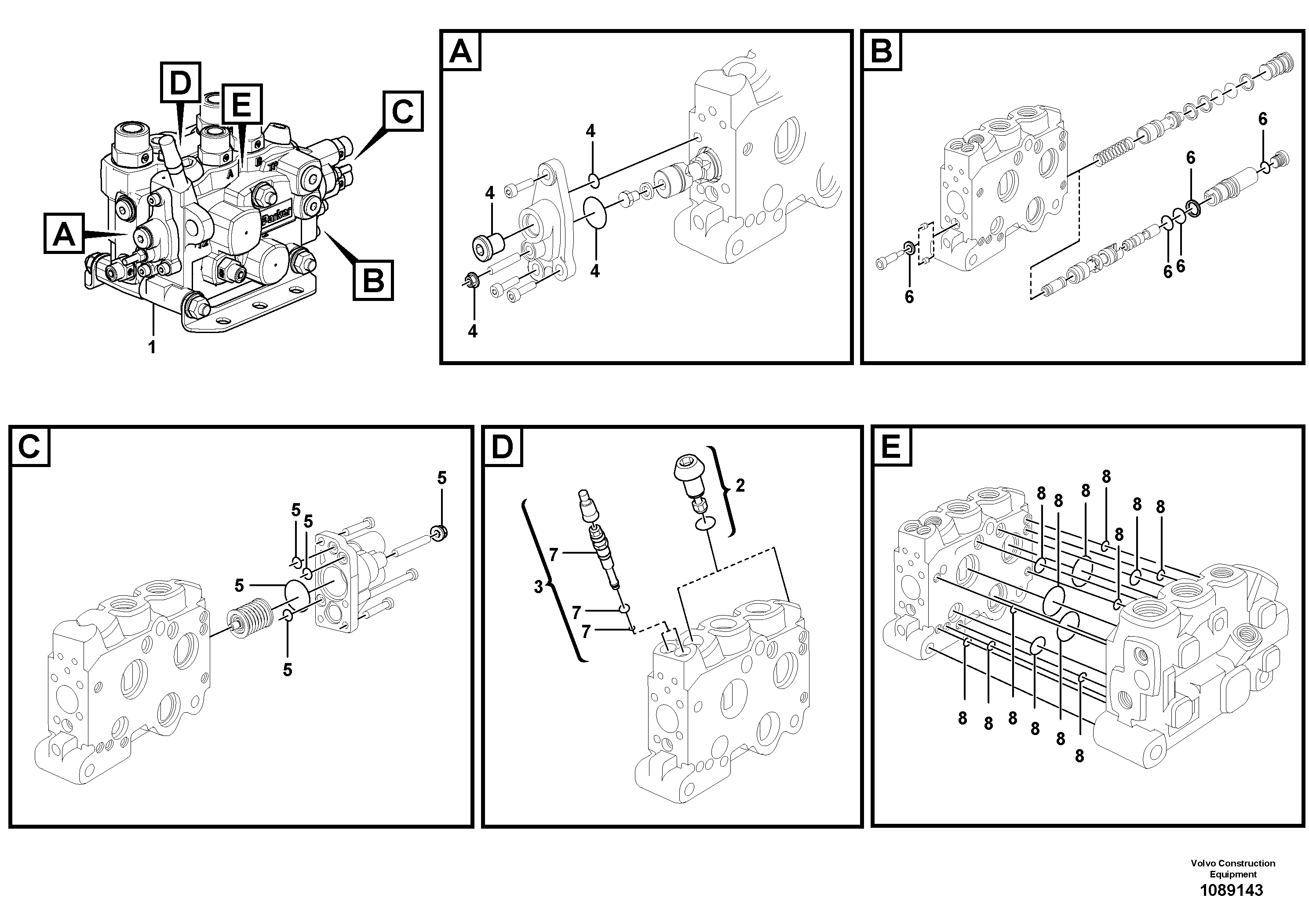 Servo valve body VOE11701432 VOLVO