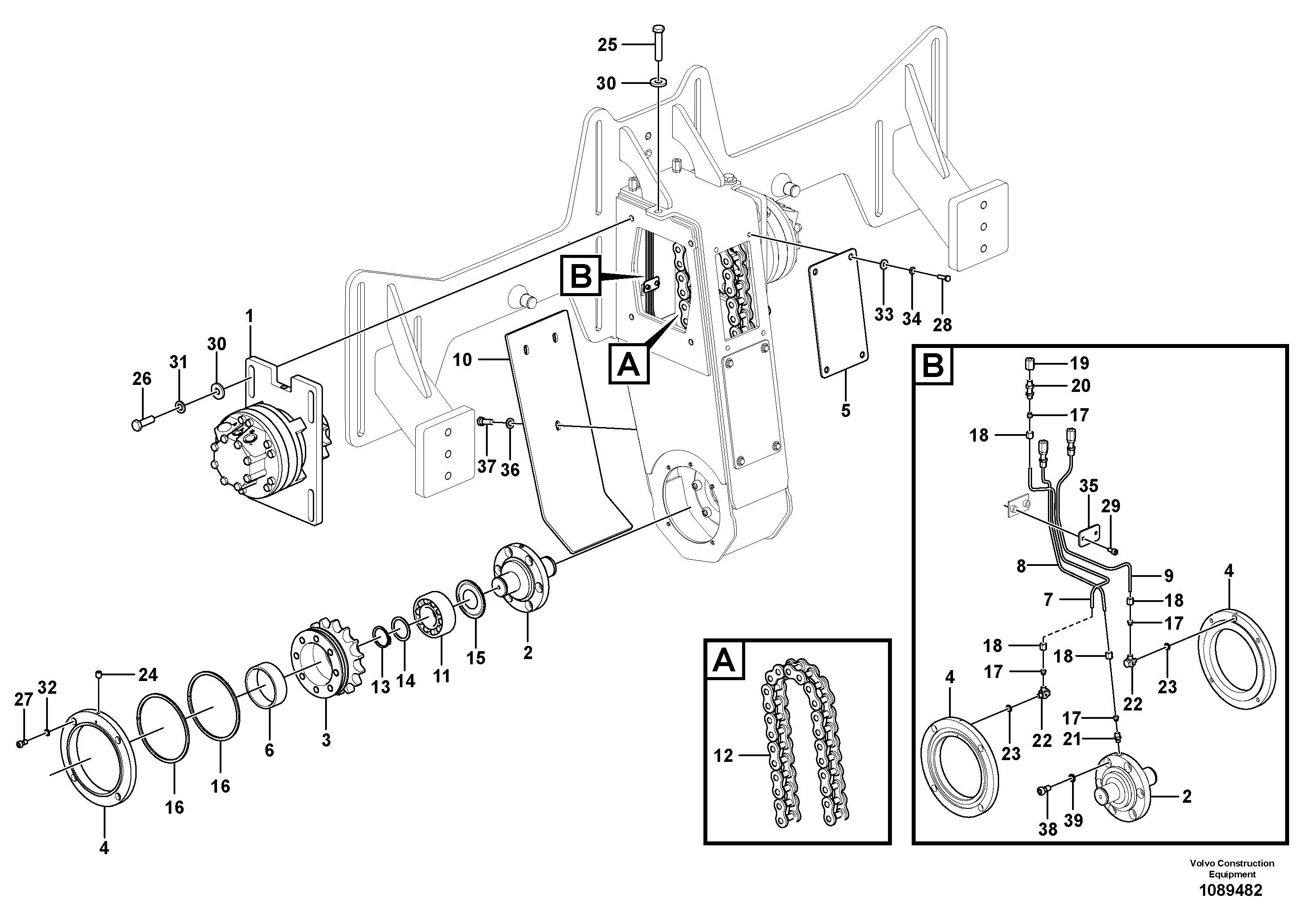 Hydraulic system, P4 VOE12798405 VOLVO