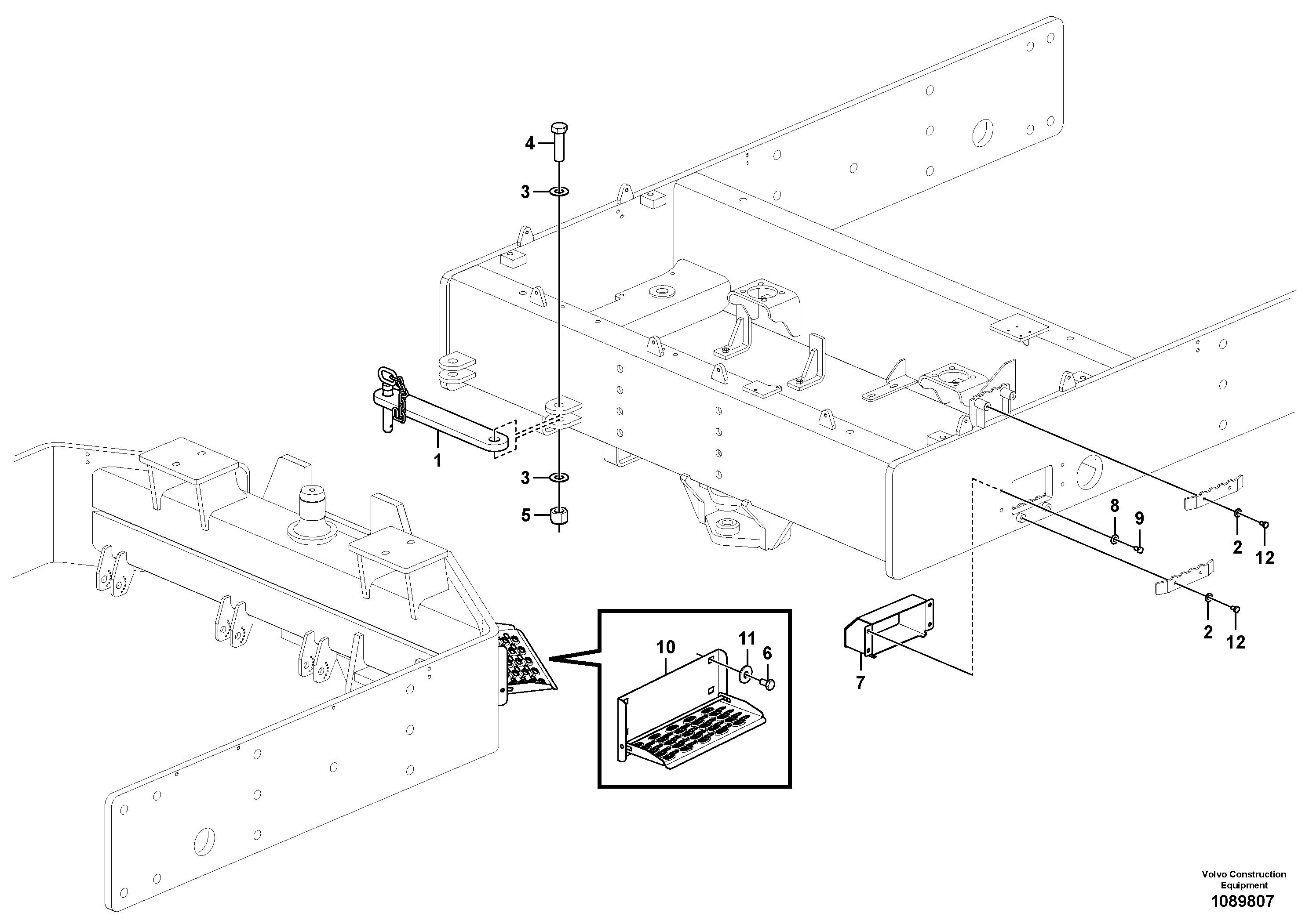 Pedal bracket R.h. VOE12824467 VOLVO