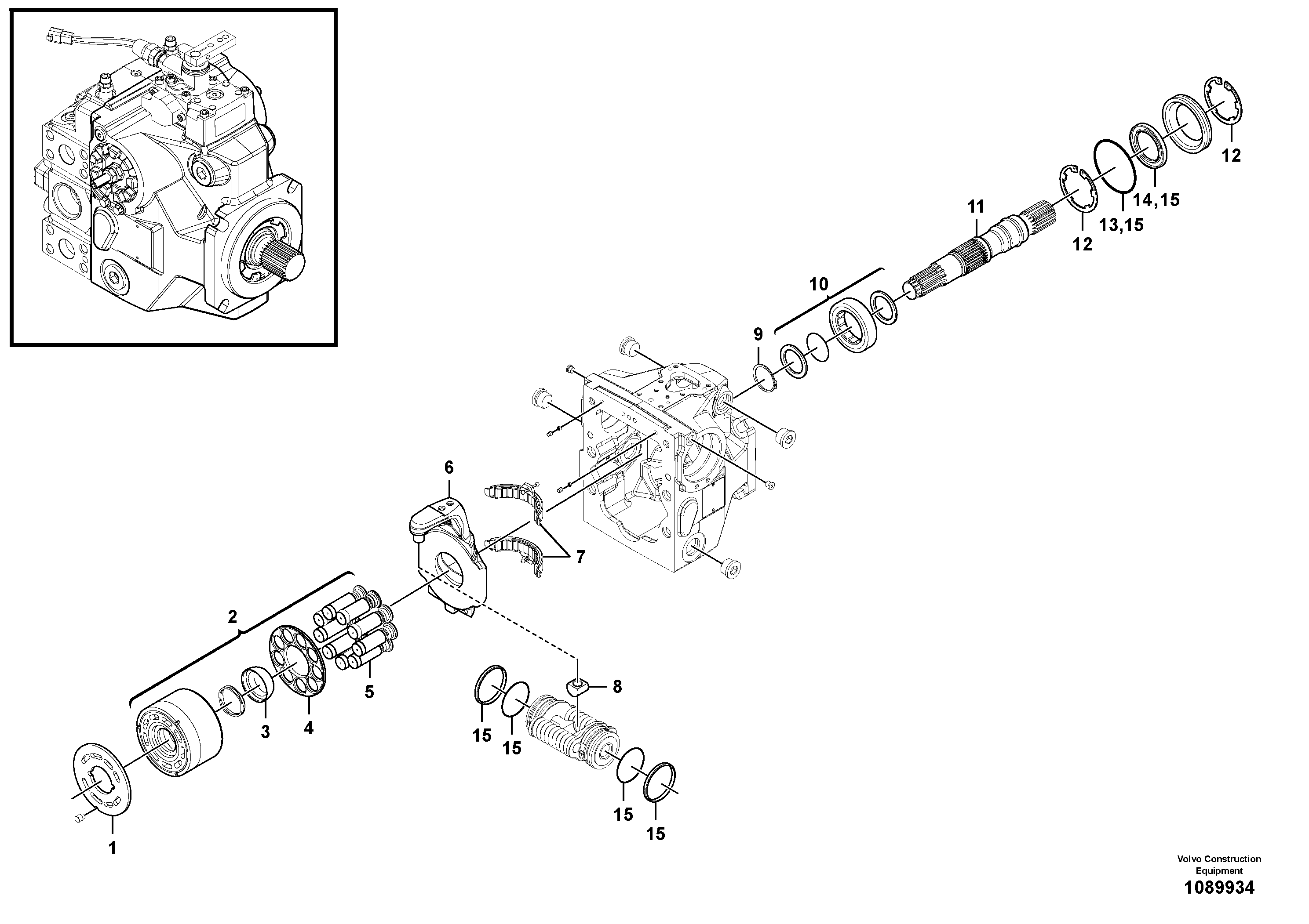 Piston pump VOE17485322 VOLVO