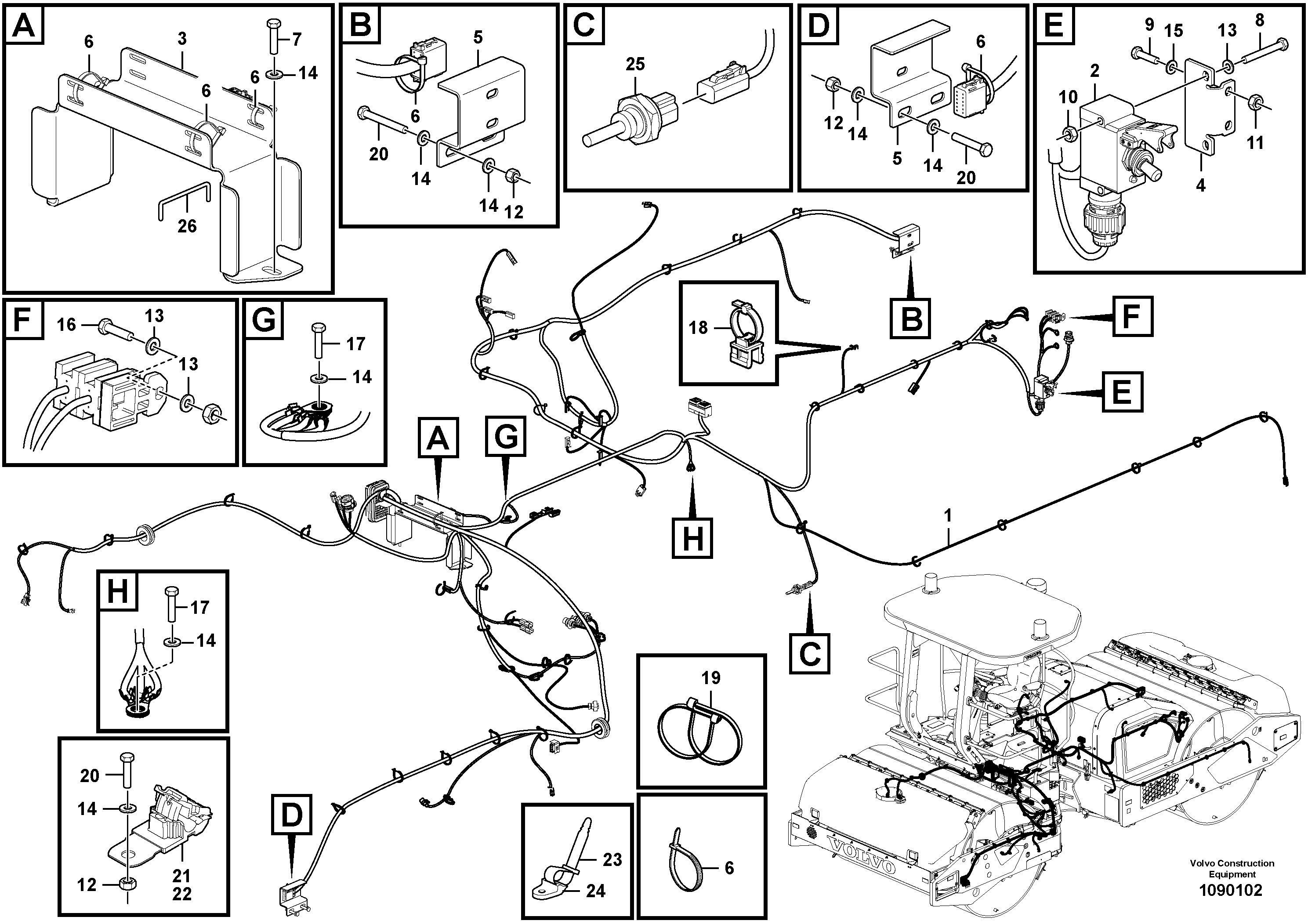 Wiring Harness VOE12833259 VOLVO