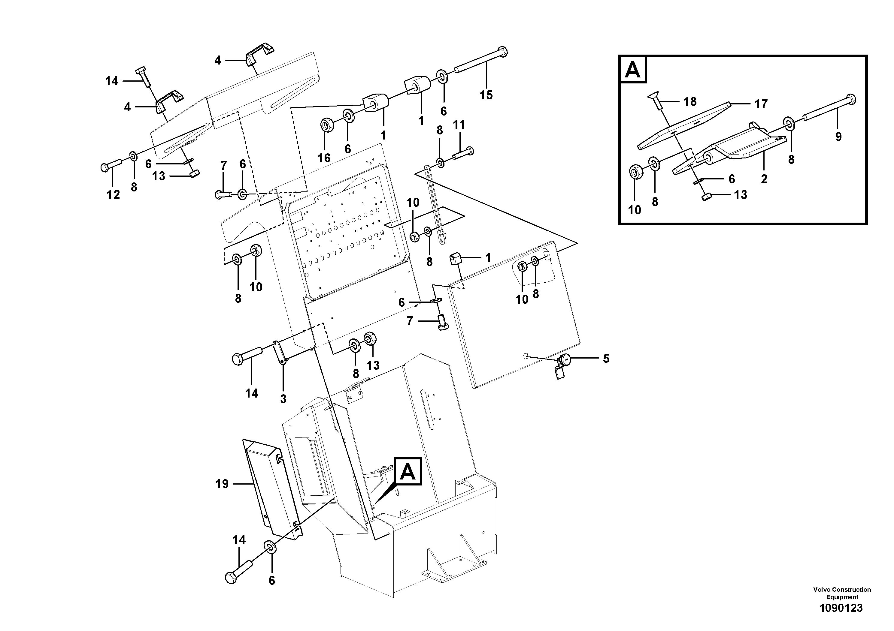 Seat frame VOE12827386 VOLVO