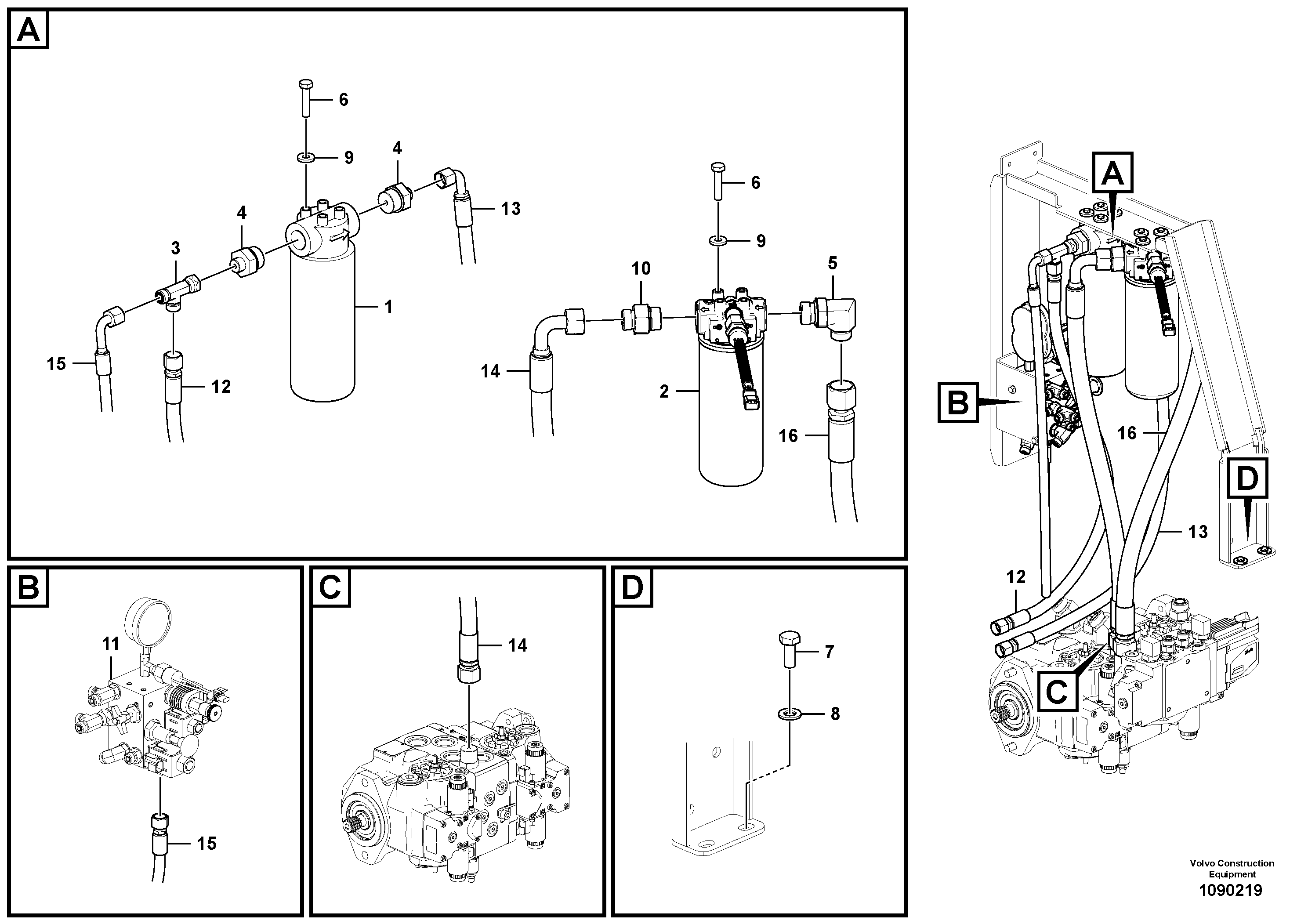 Timing gear casing VOE12831144 VOLVO