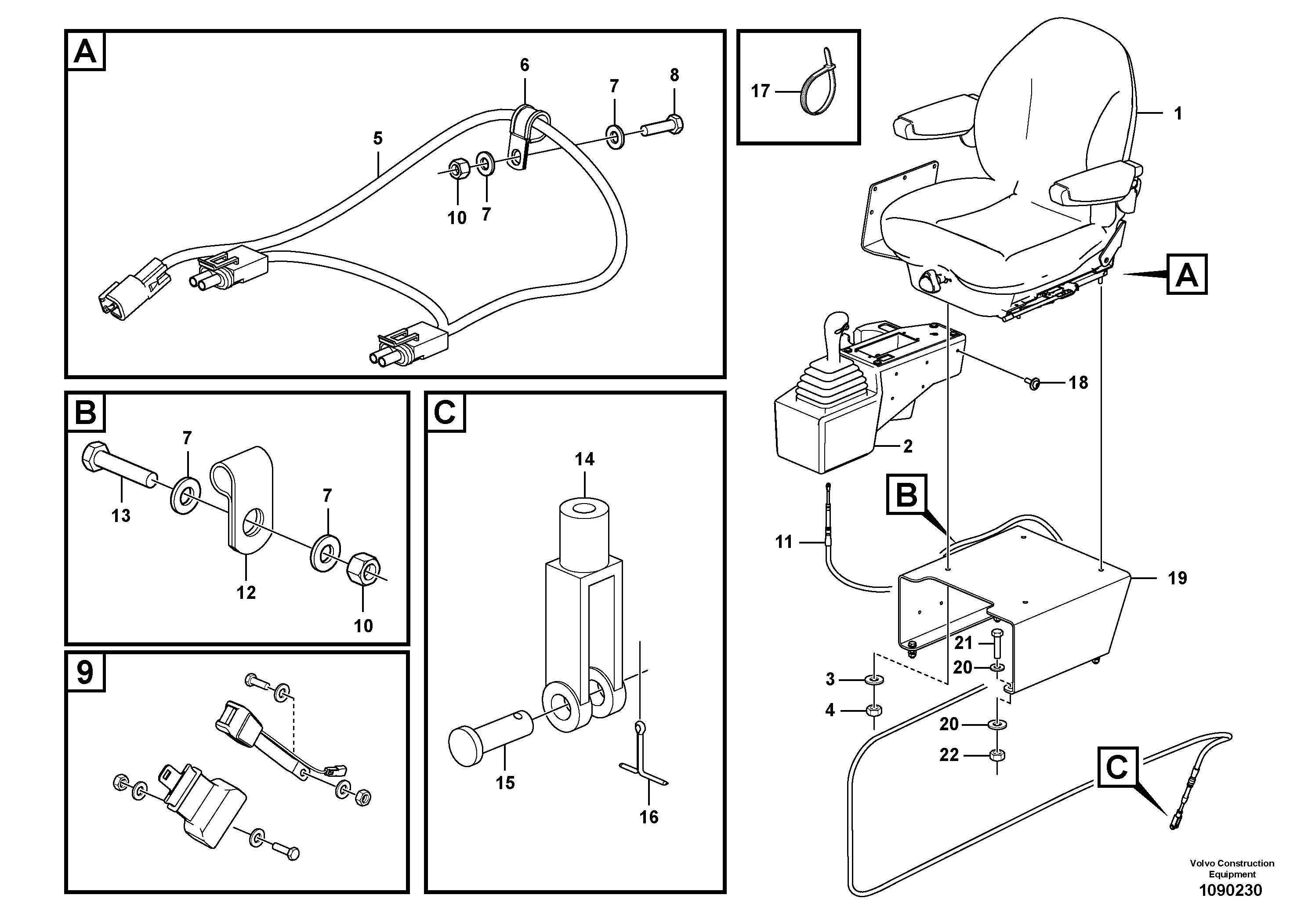 Seat frame VOE12839664 VOLVO