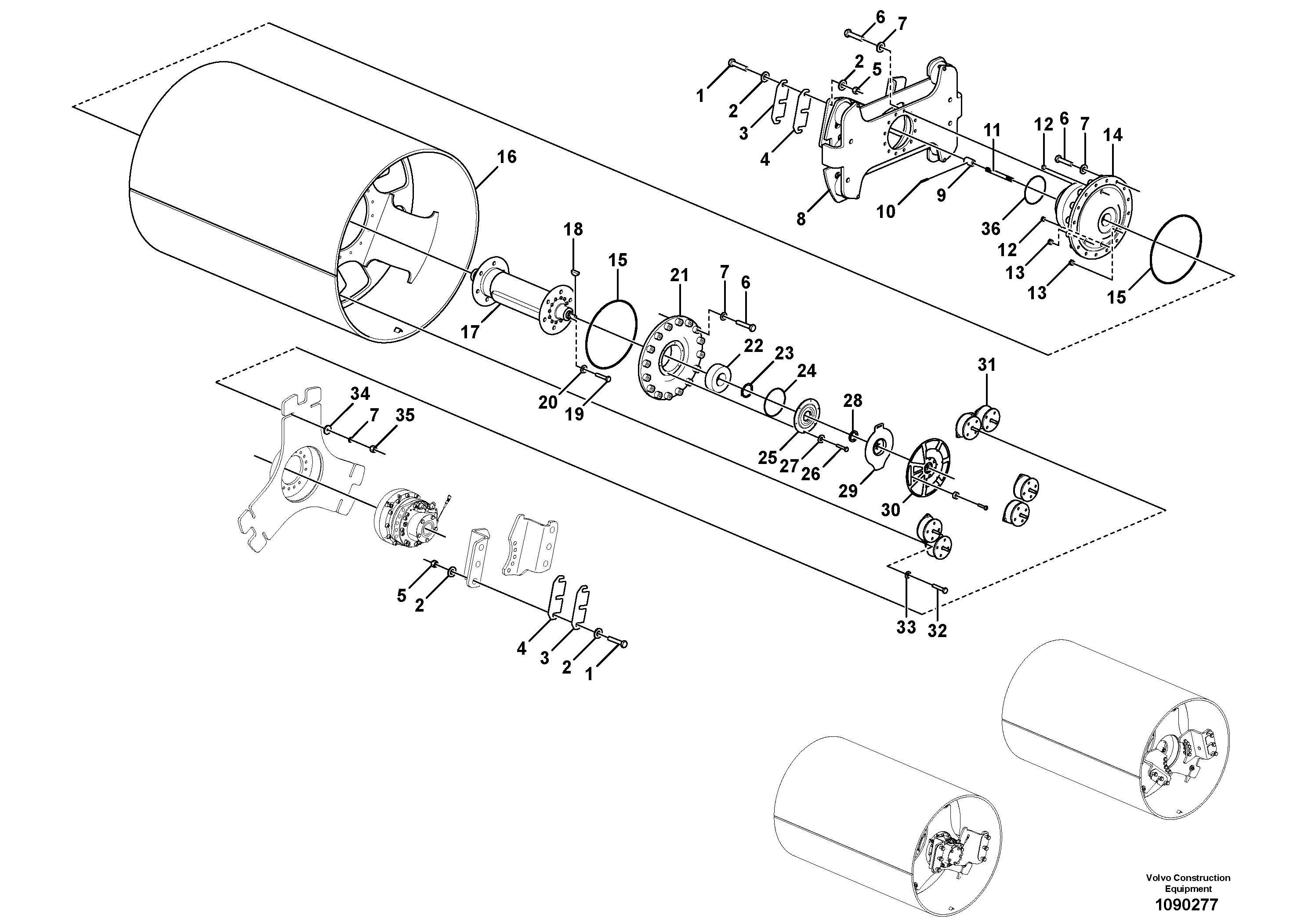 Balancer gasket VOE12812335 VOLVO
