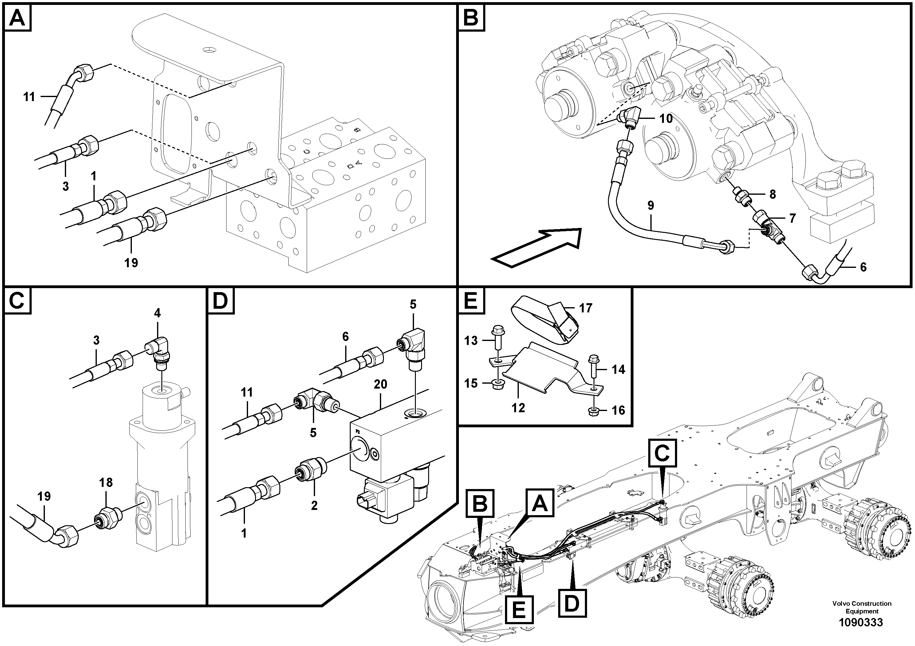 Timing gear casing VOE15801348 VOLVO