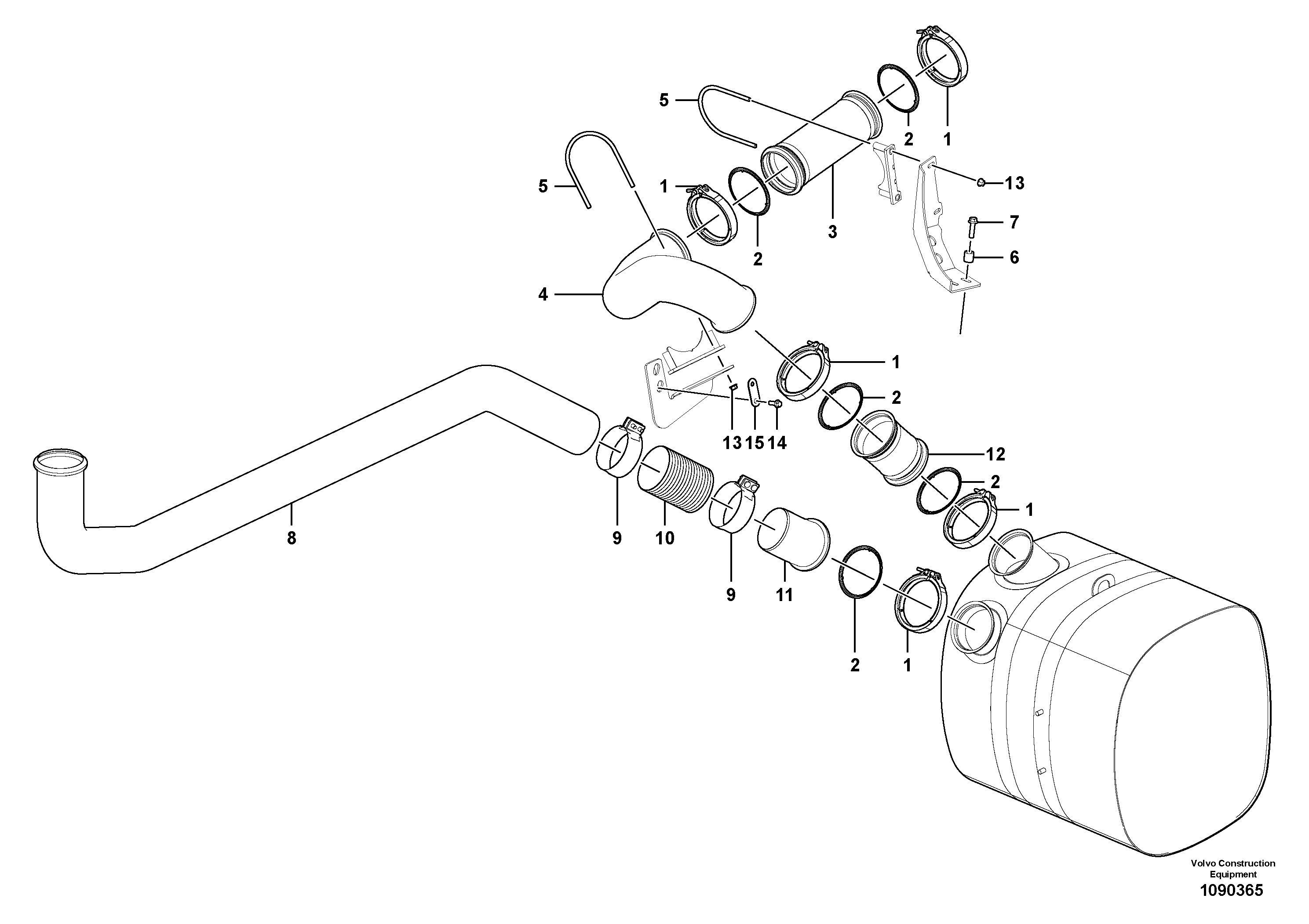 Exhaust Pipe VOE16870654 VOLVO