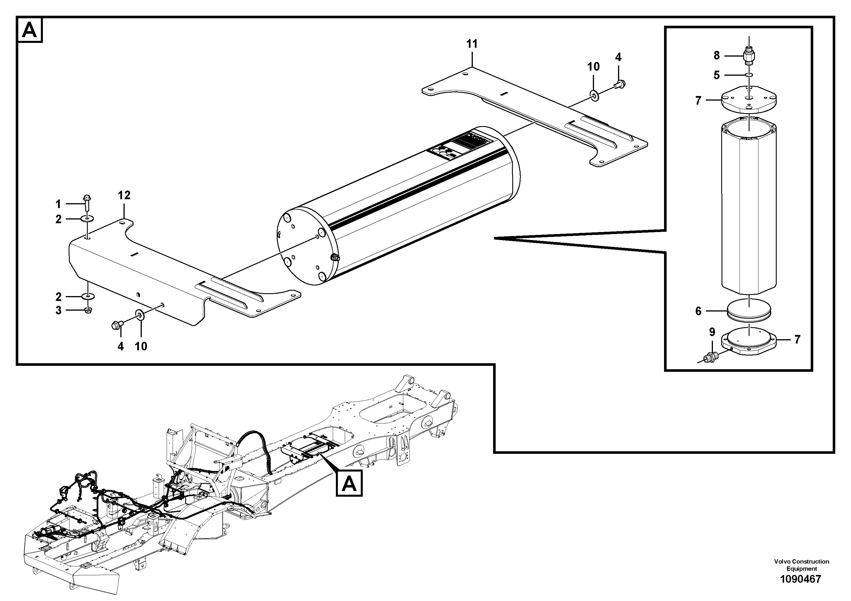 Seat frame VOE16882498 VOLVO