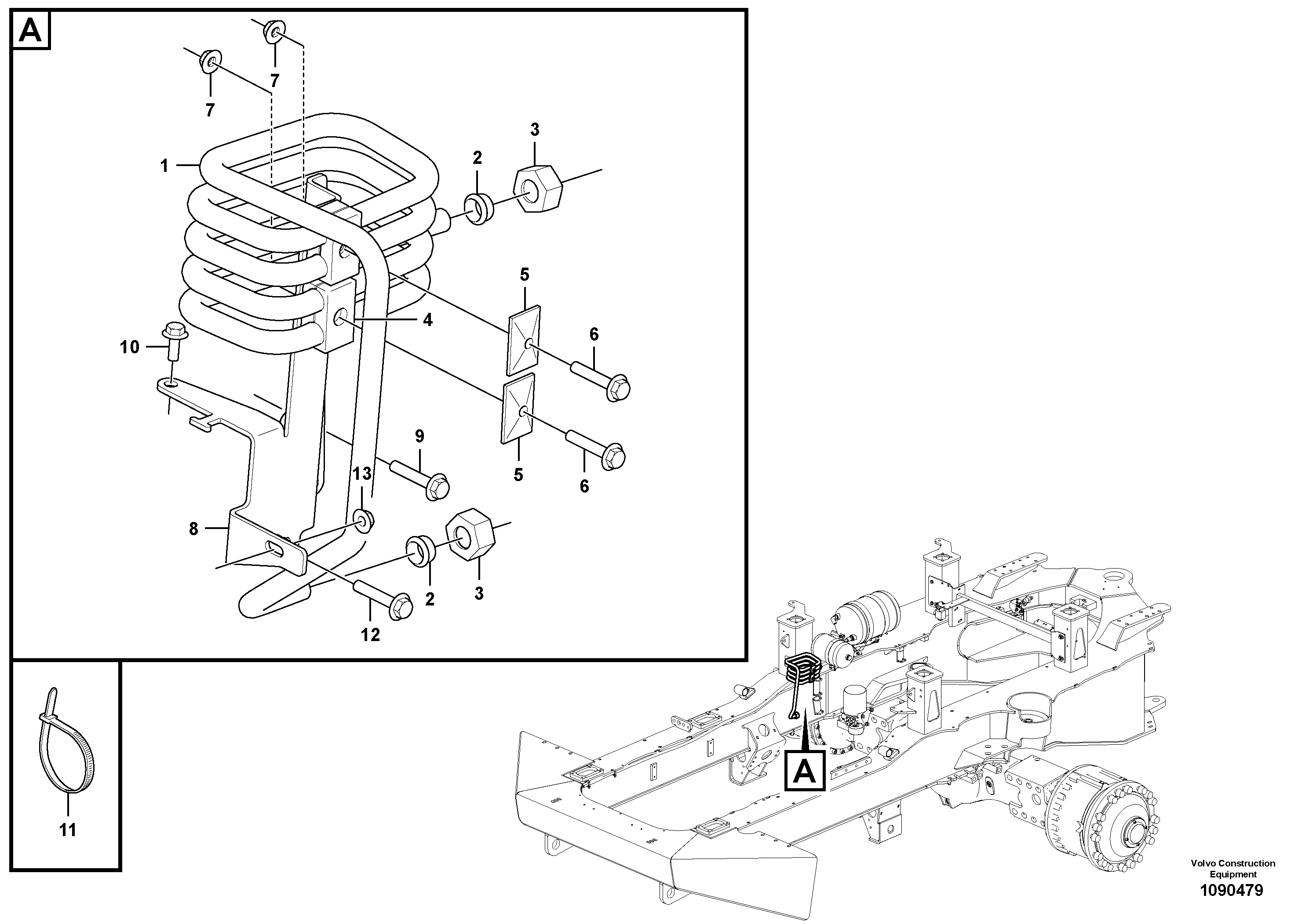 Seat frame VOE16908396 VOLVO