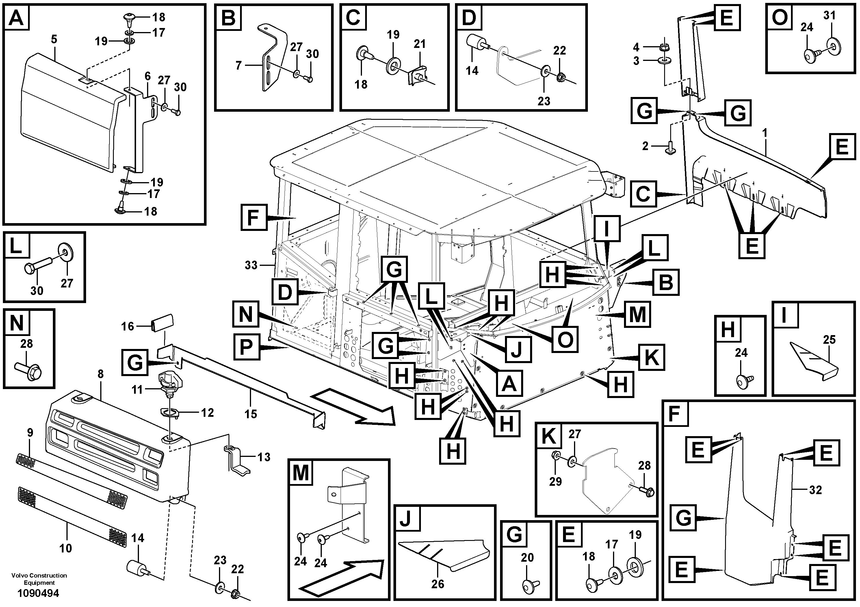 Cab framework VOE16323094 VOLVO