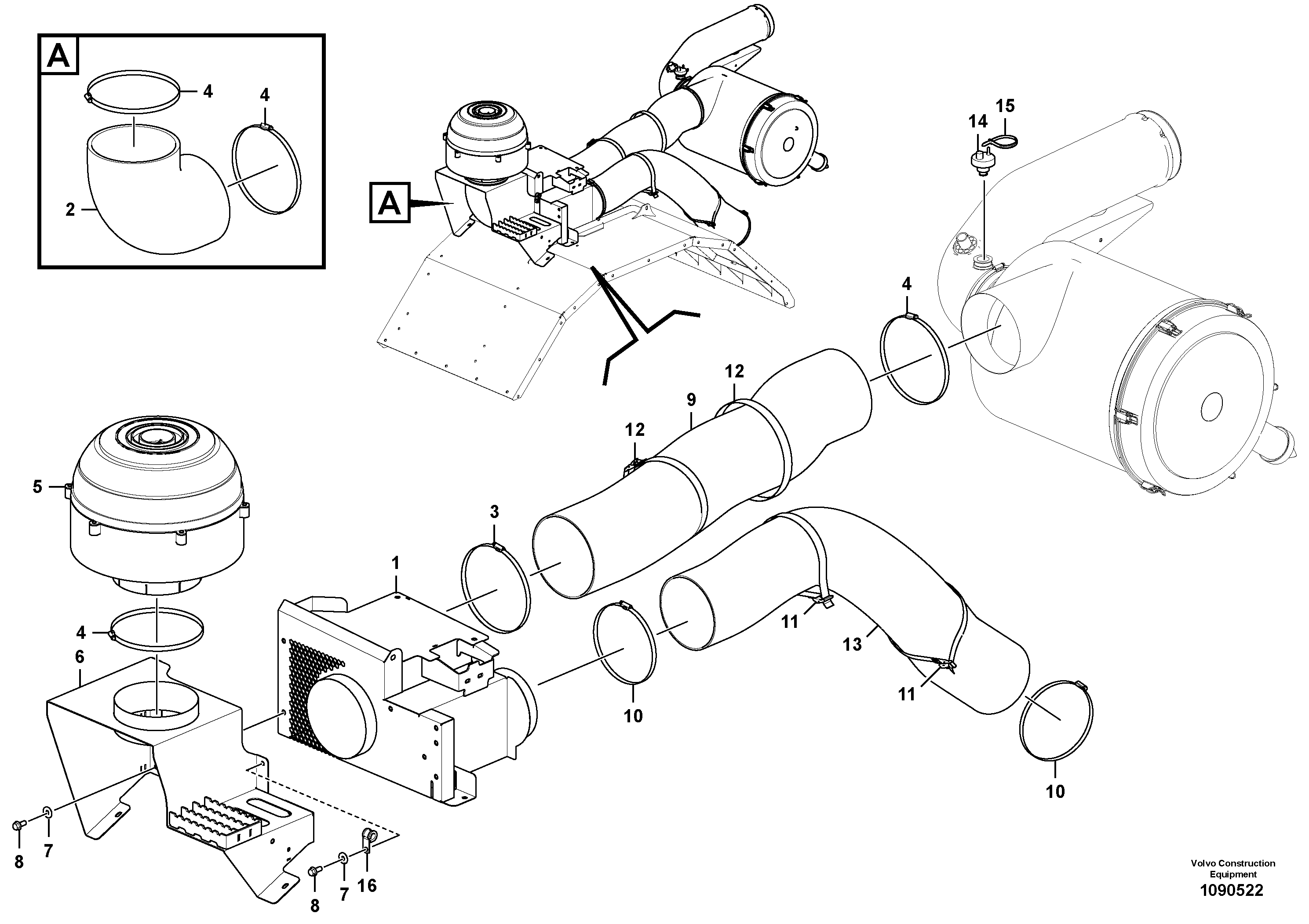 Seat frame VOE16906991 VOLVO