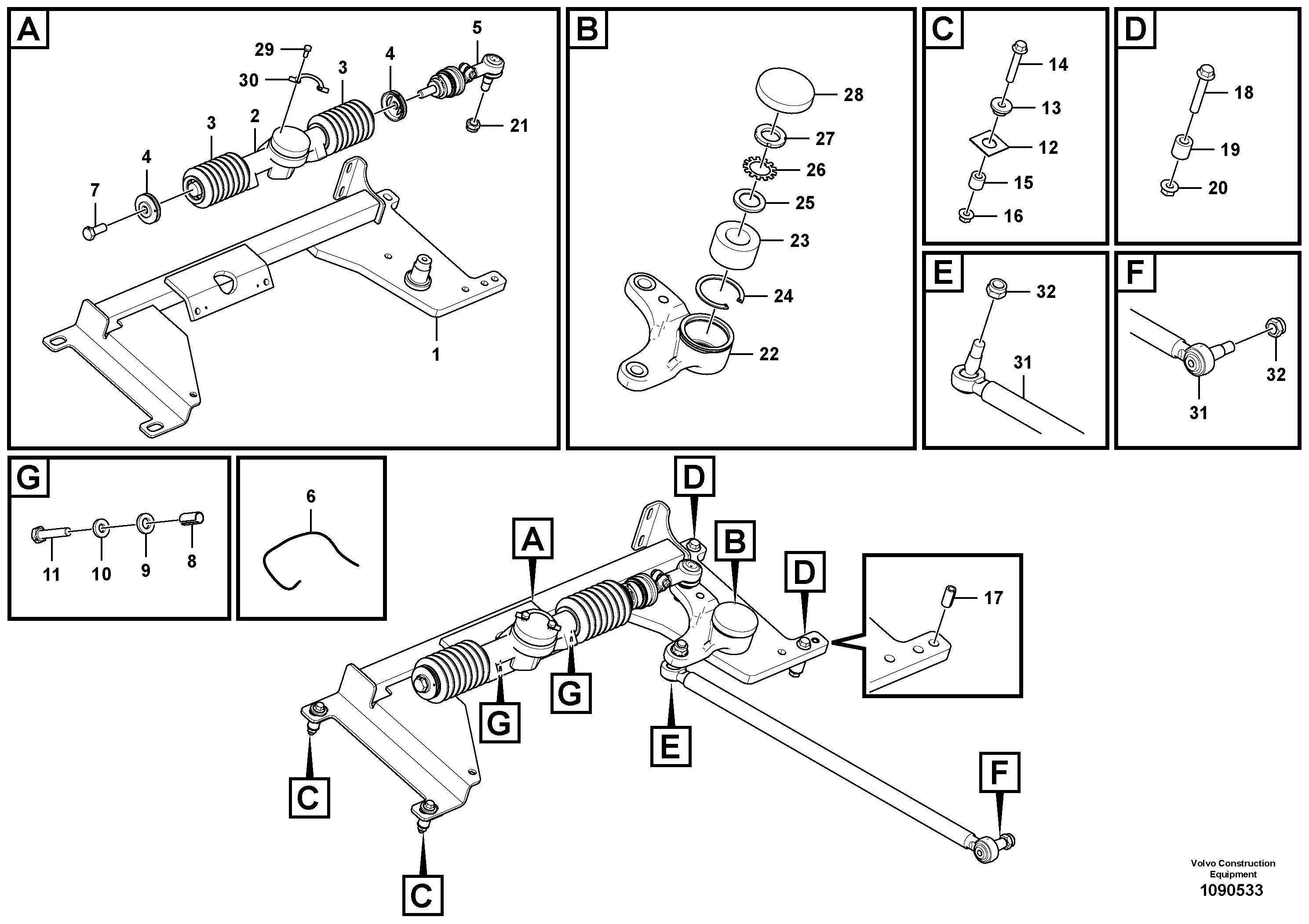 Seat frame VOE16912331 VOLVO