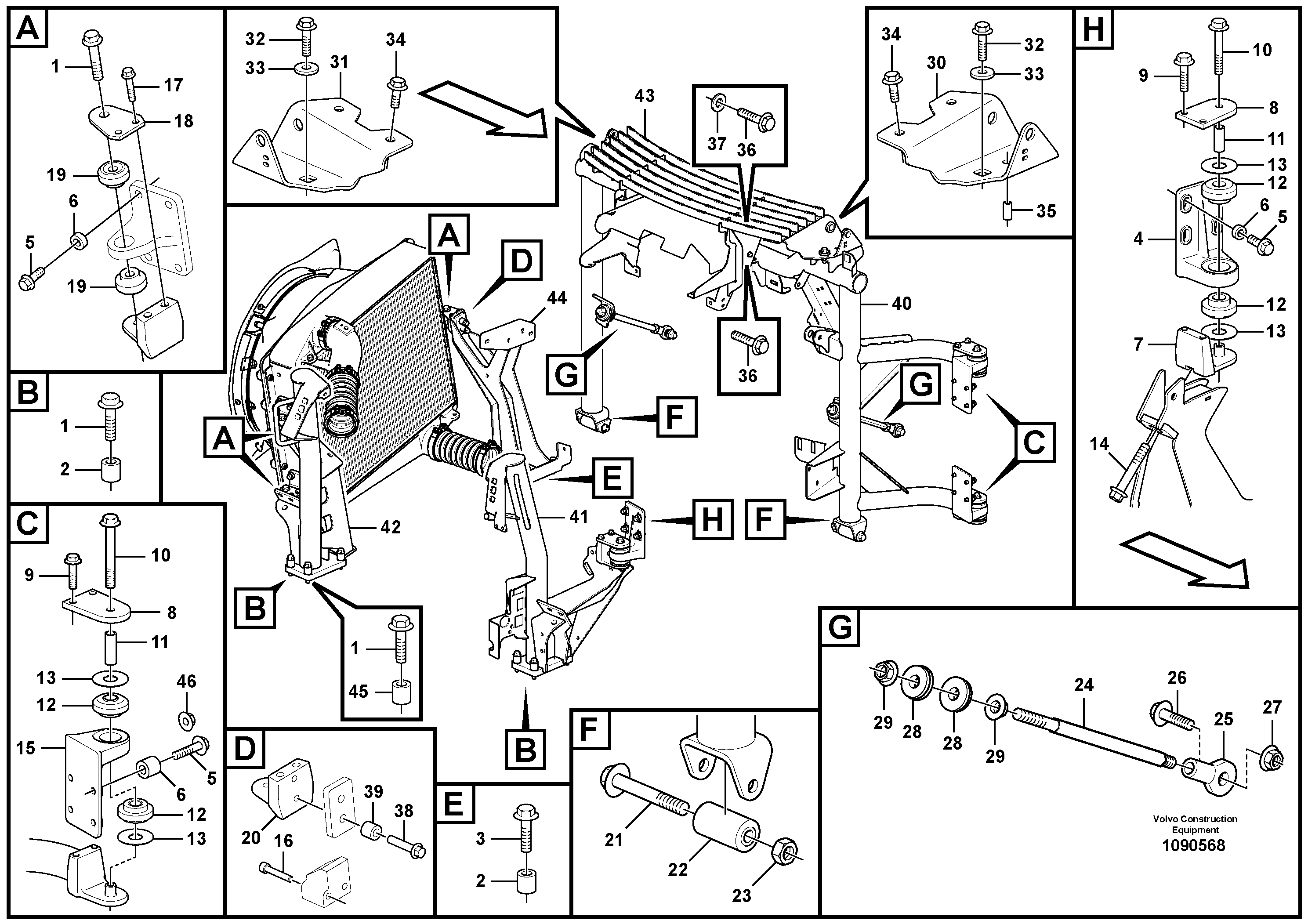 Seat frame VOE16841736 VOLVO