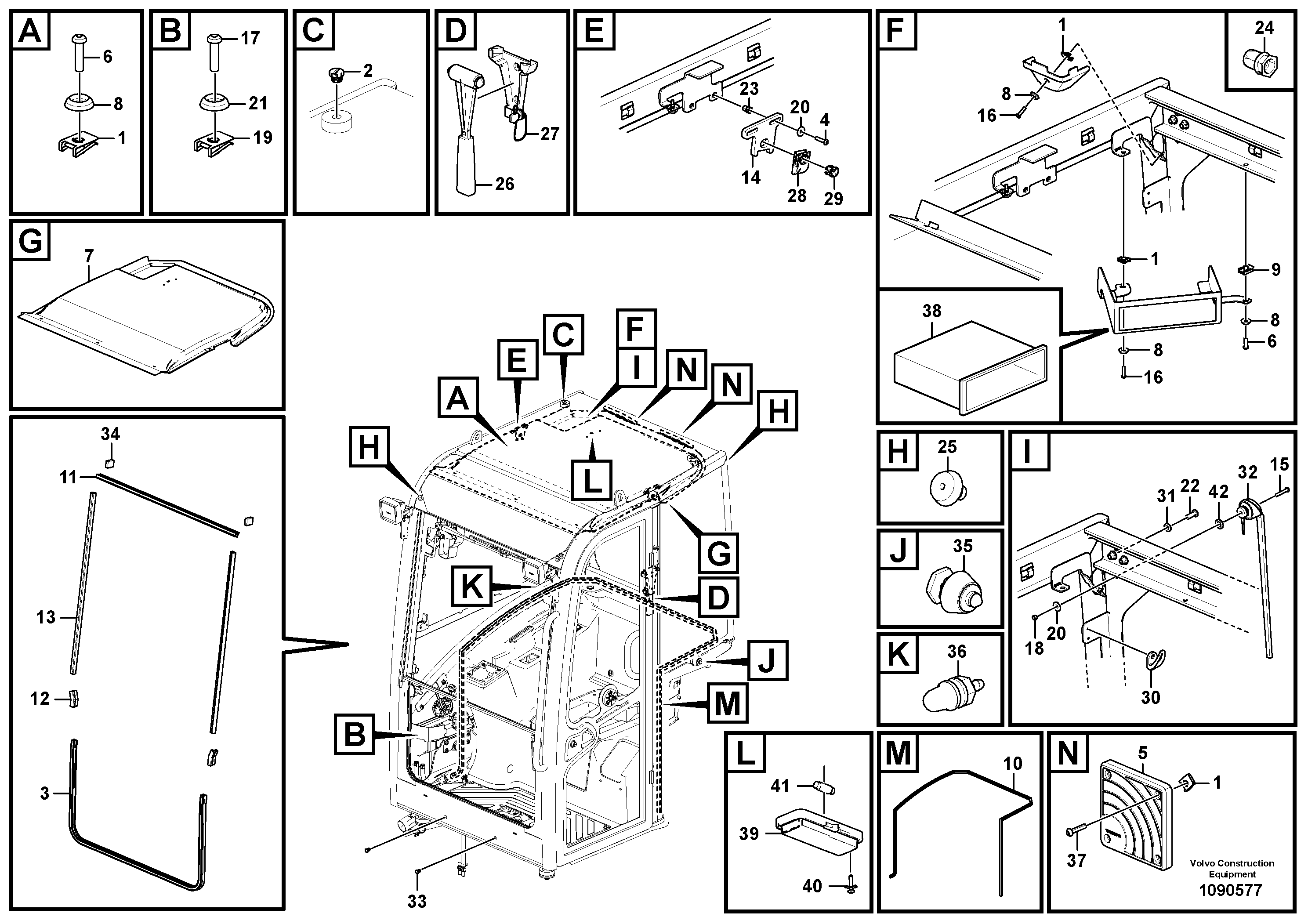 Seat frame VOE15711495 VOLVO