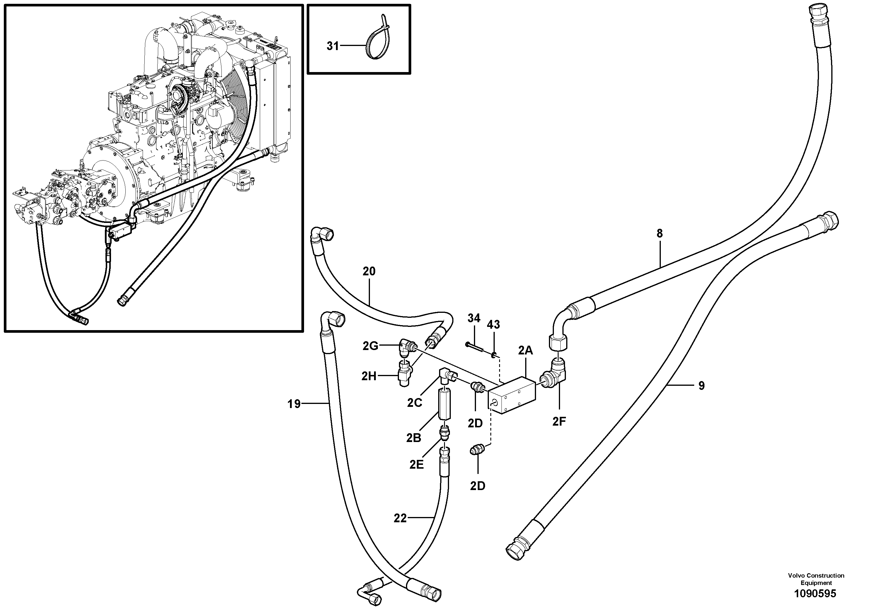 Fuel pipes, RM95329918 VOLVO