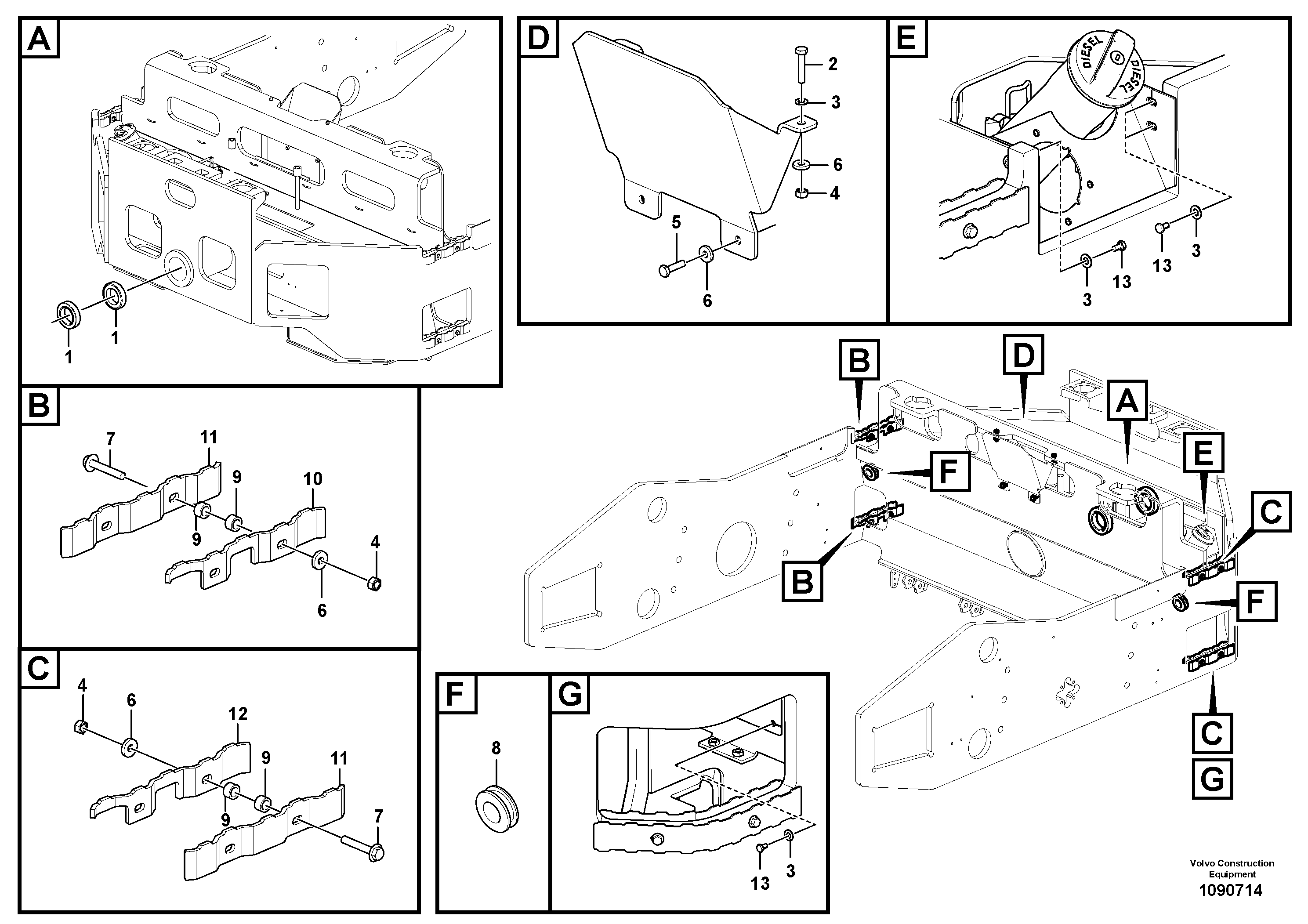 Pedal bracket R.h. VOE12799482 VOLVO