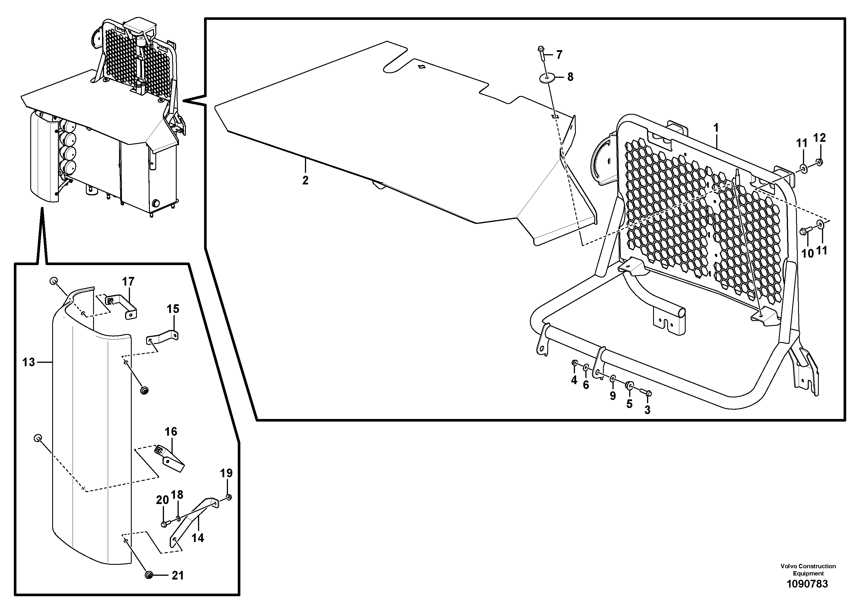 Seat frame VOE16902886 VOLVO
