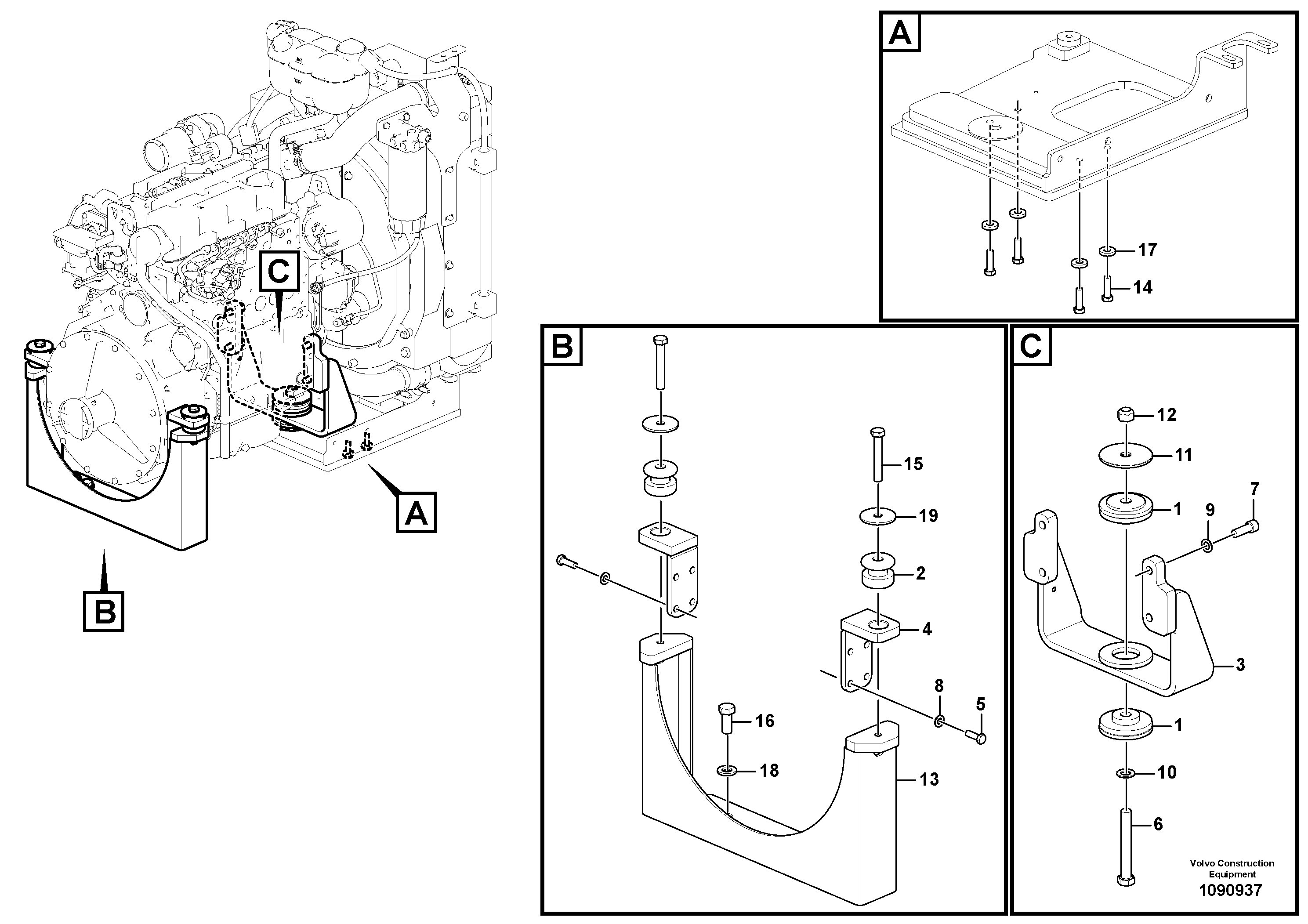Mounting rail RM95920021 VOLVO