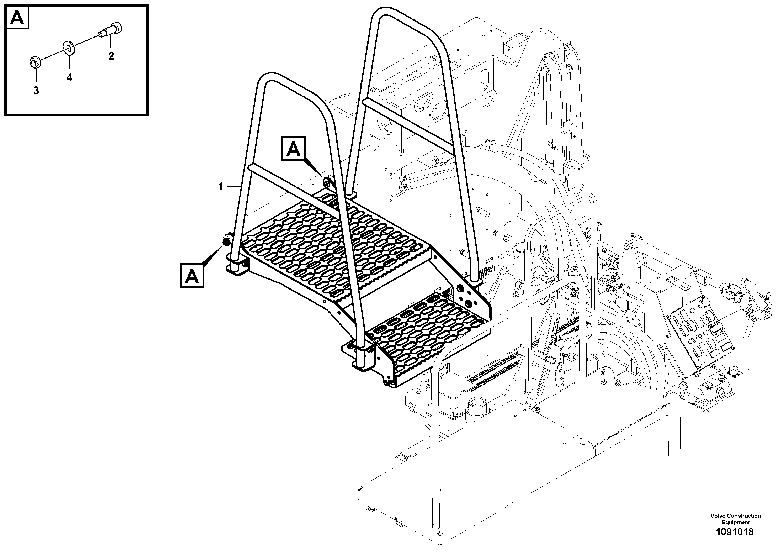 Pedal bracket R.h. VOE12819705 VOLVO