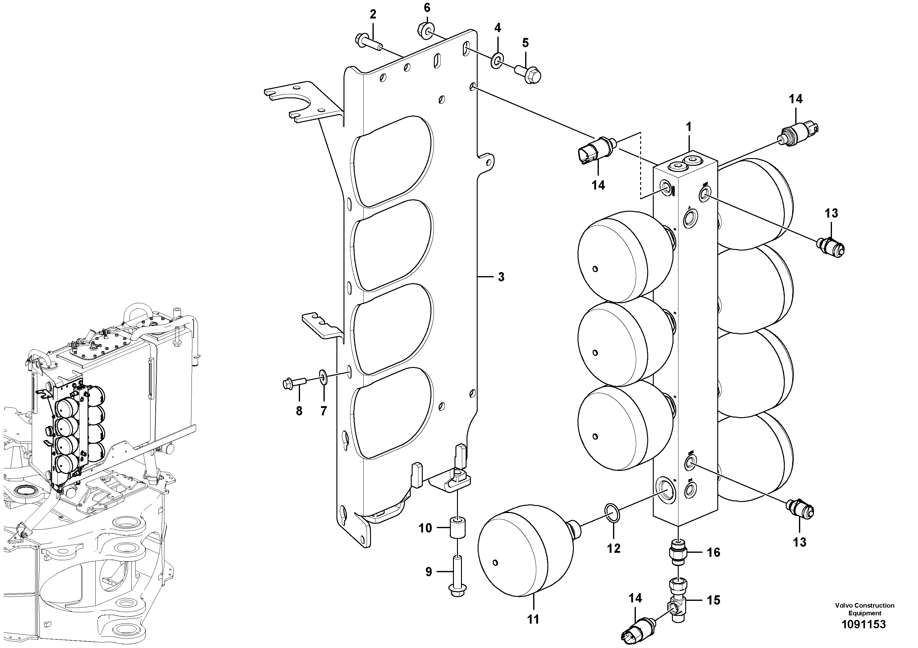 Seat frame VOE17455996 VOLVO