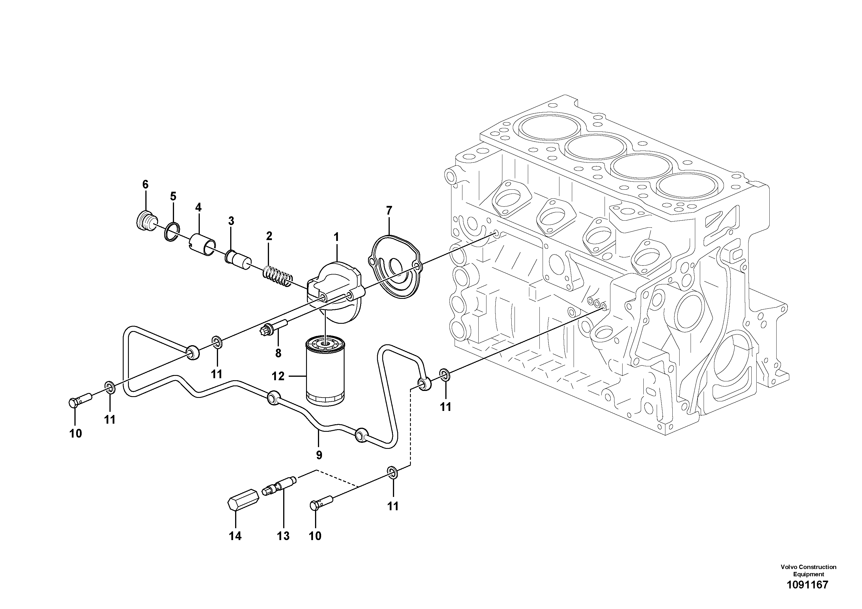 Piston Spring VOE17490134 VOLVO
