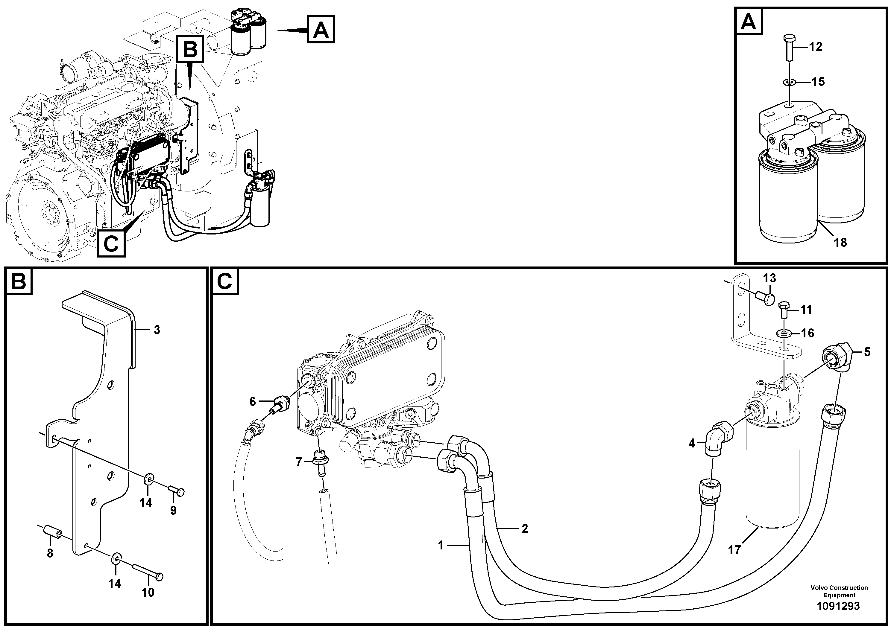 Timing gear casing VOE12833859 VOLVO