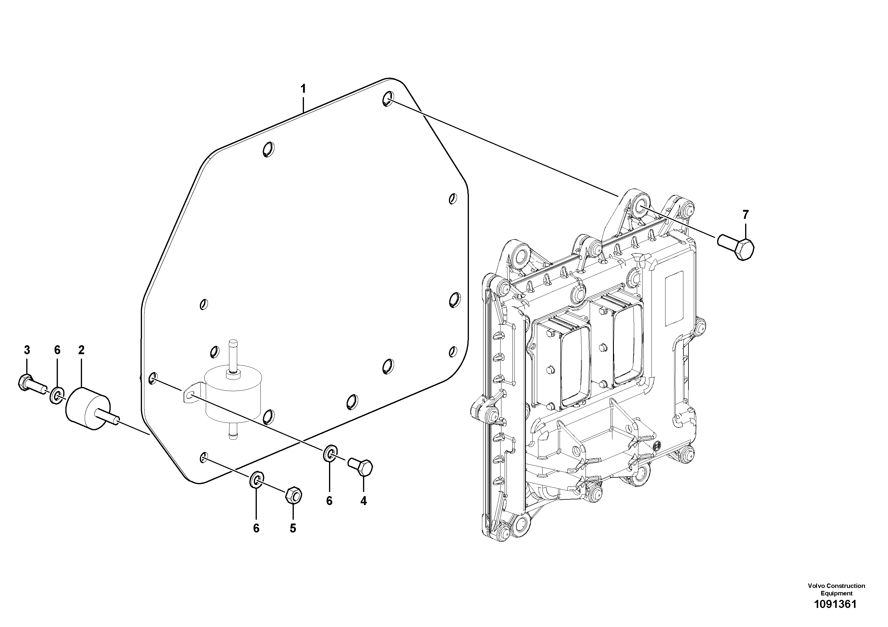 Seat frame VOE12833842 VOLVO